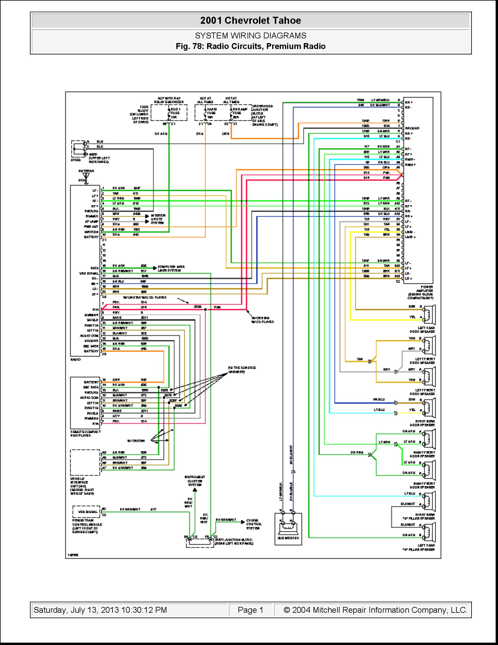 Chevy Silverado Wiring Diagram Stereo