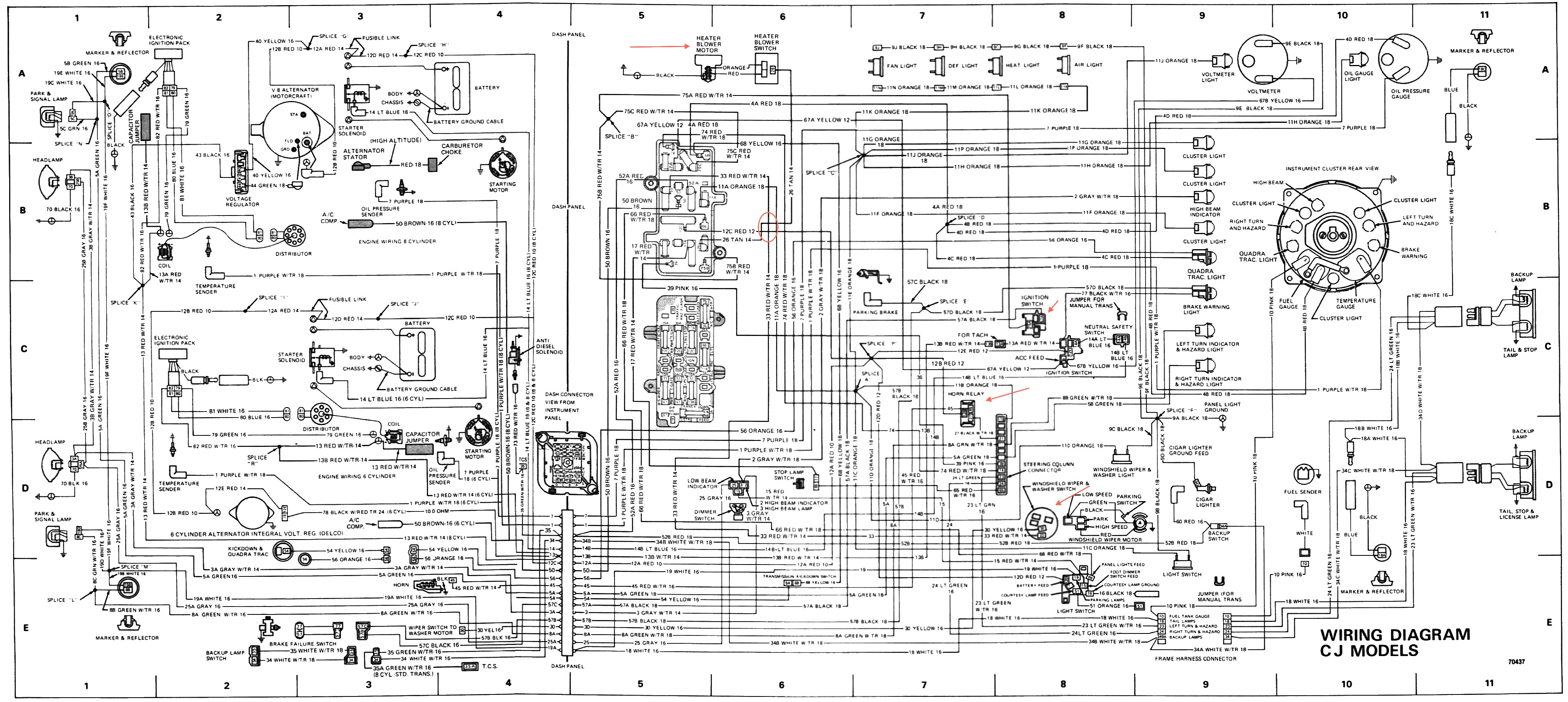 jeep wiring diagram 1975 cj5 - Wiring Diagram and Schematic