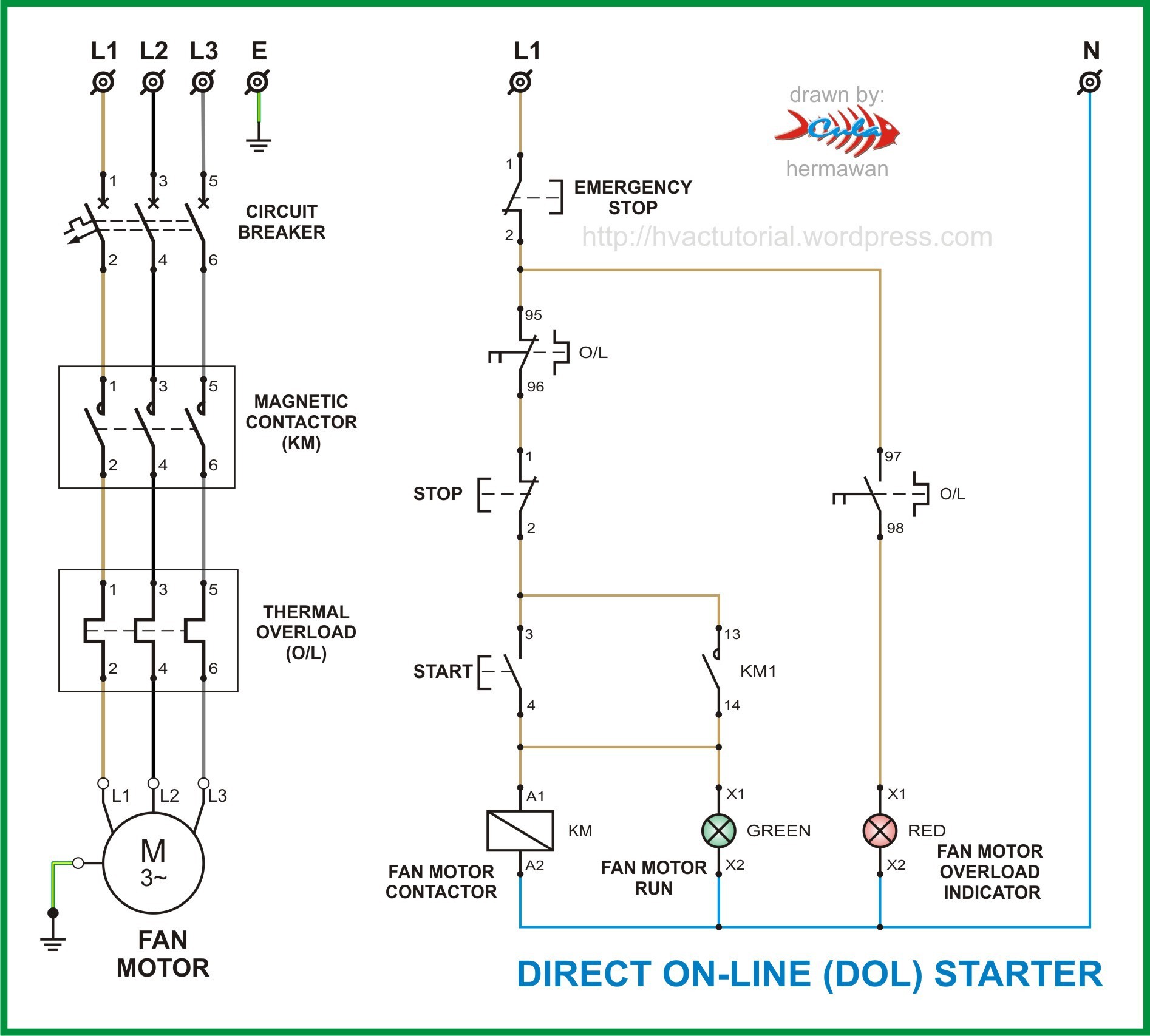 3 Phase Dol Starter Wiring Diagram Pdf Wiring Diagram and Schematic