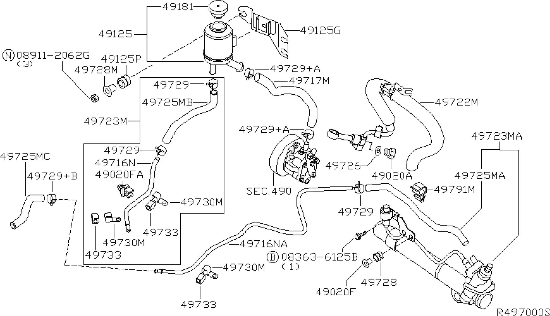 Power Steering Parts Diagram