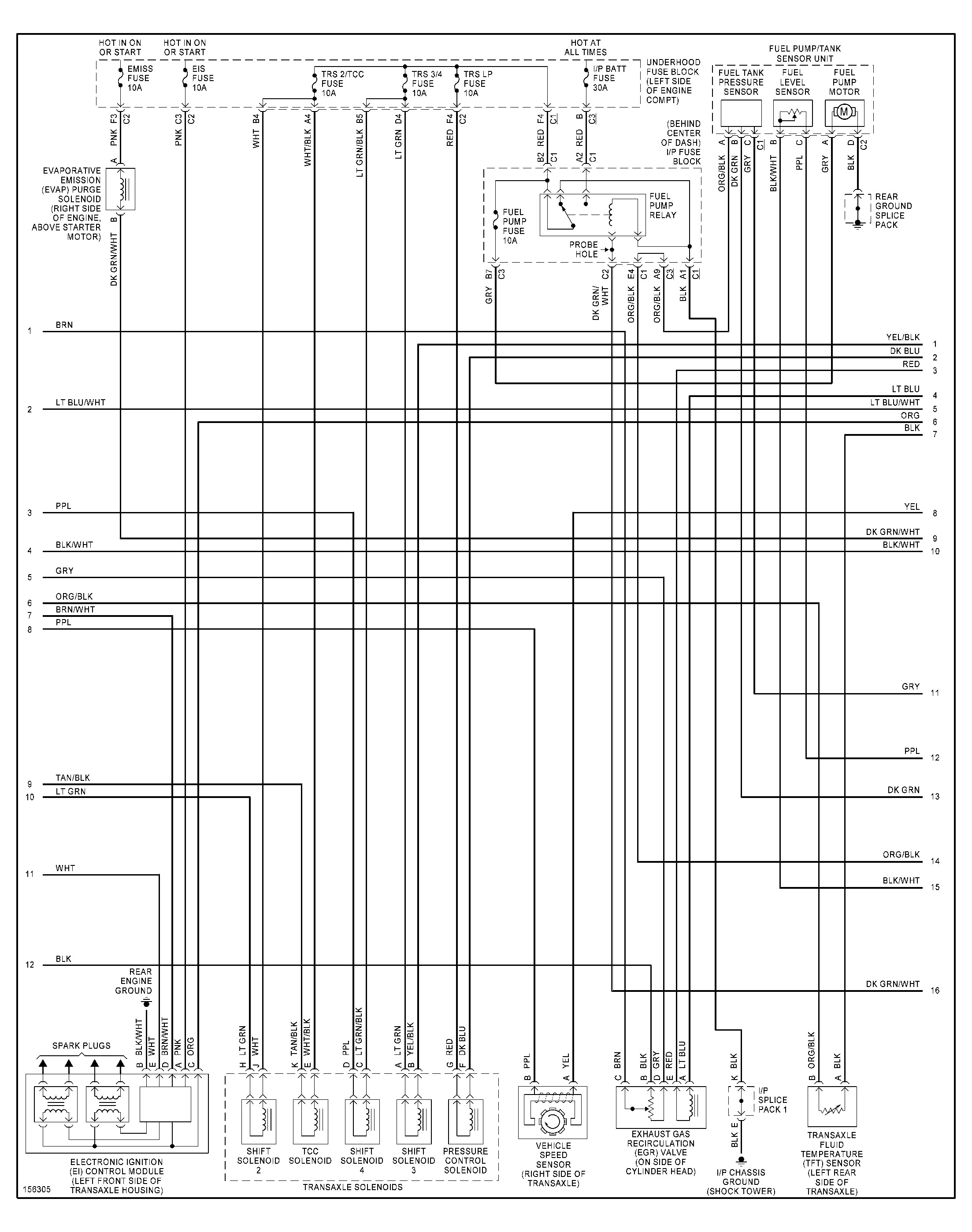 2001 Saturn L300 Fuel Pump Wiring Diagram