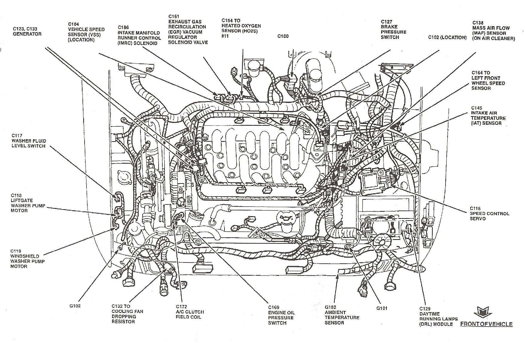 2001 Ford Taurus Vacuum Hose Diagram