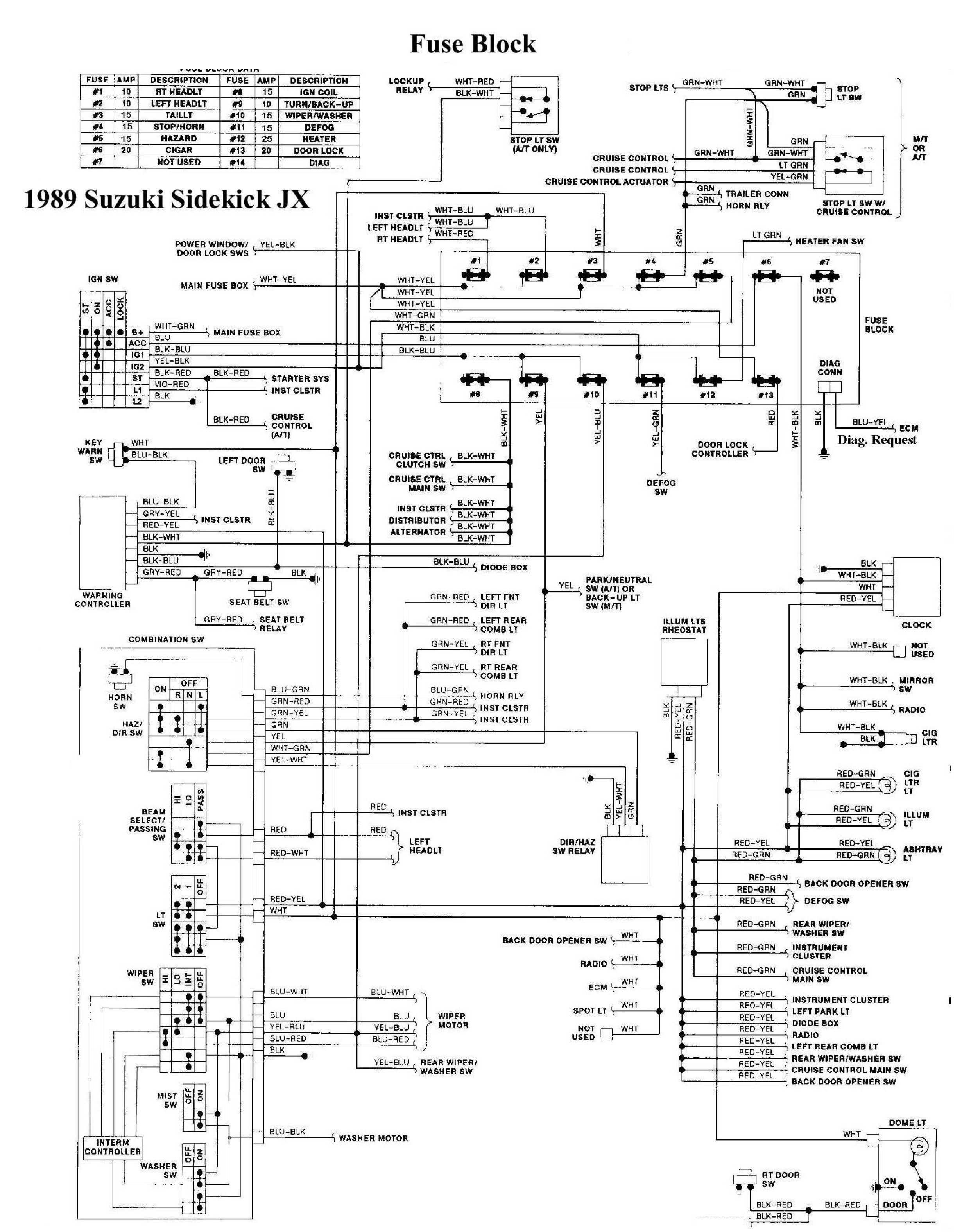 Wiring Diagram Pdf  2002 Suzuki Vitara Fuse Diagram