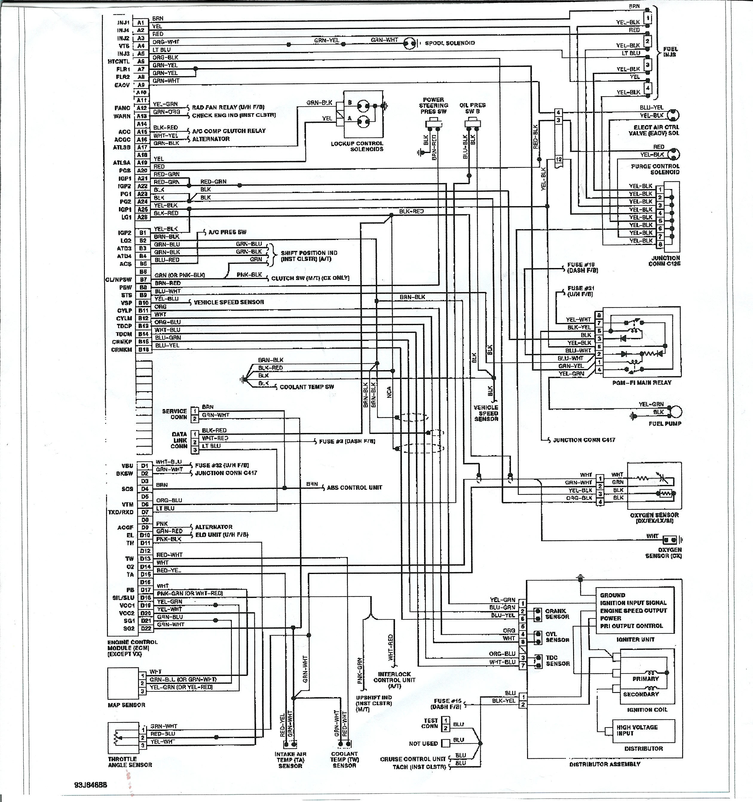 1994 Honda Accord Engine Diagram - Wiring Diagram Schema