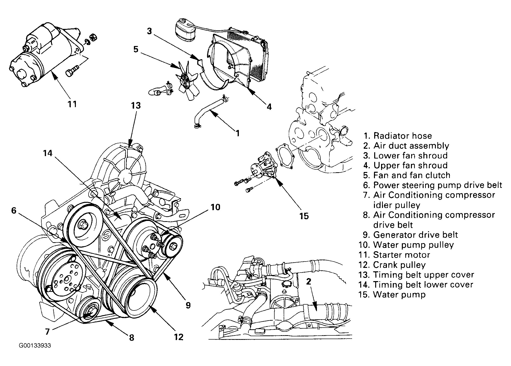 1996 isuzu Rodeo Engine Diagram 1996 isuzu Rodeo Serpentine Belt Routing and Timing Belt Diagrams Of 1996 isuzu Rodeo Engine Diagram