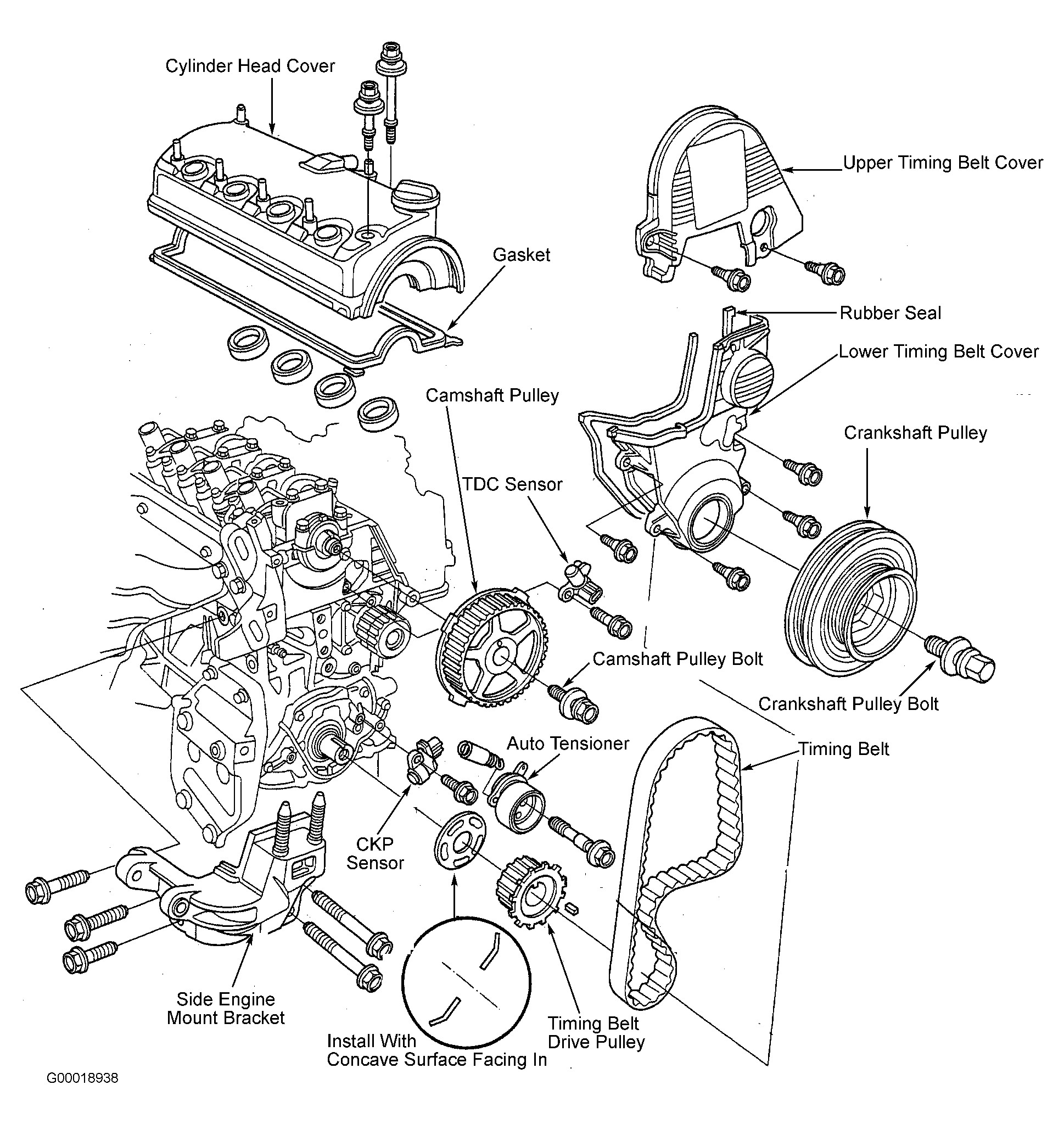 2002 Honda Civic Engine Diagram Honda Civic Parts Diagram Wonderful Likeness Serpentine and Timing Of 2002 Honda Civic Engine Diagram
