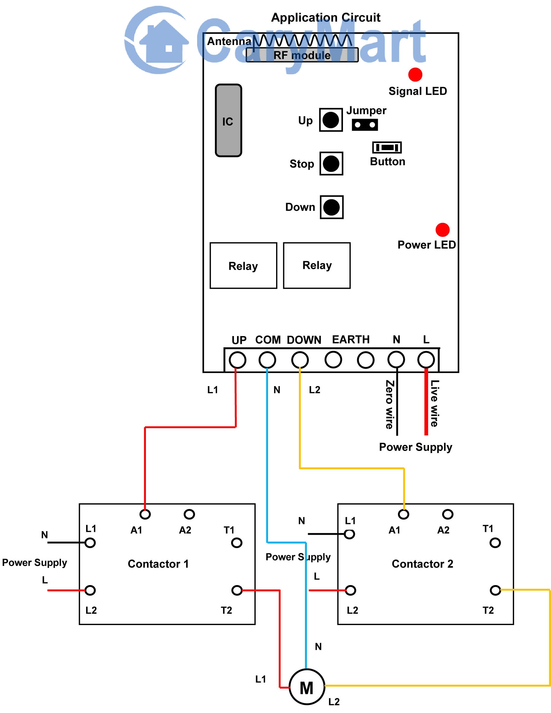 Ac Contactor Wiring Diagram Reversing Motor Remote Controller and Contactor for Winch Coral Home Of Ac Contactor Wiring Diagram