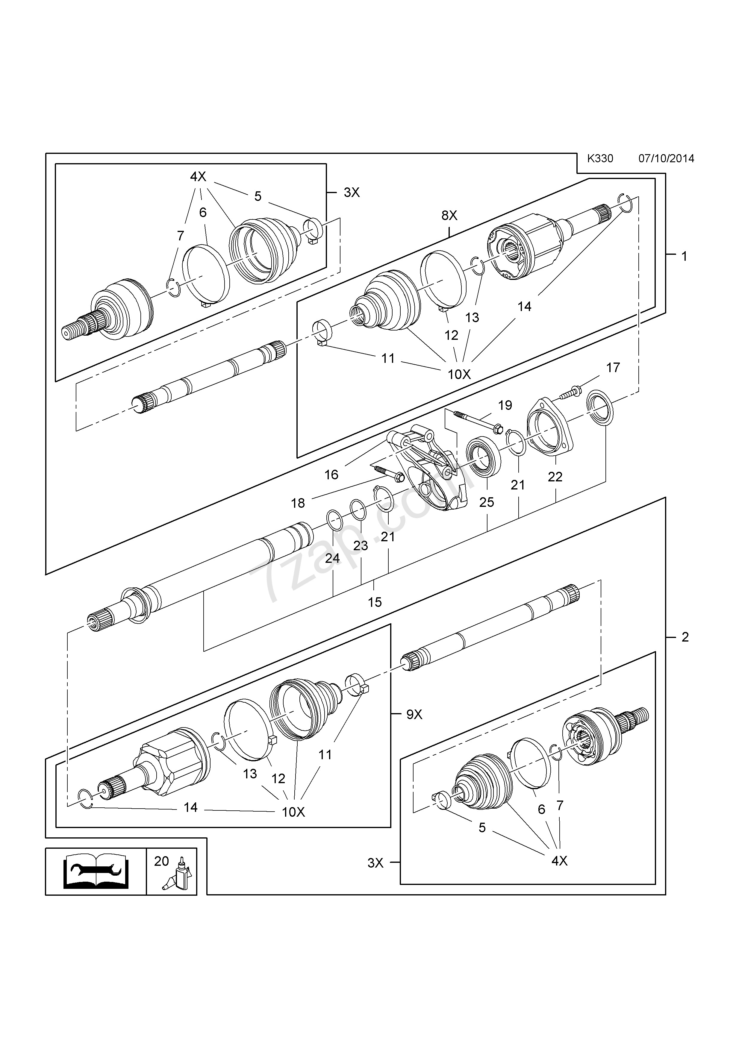 Car Front Axle Diagram Front Axle Drive Shaft [used with 6t45 Automatic Transmission Of Car Front Axle Diagram