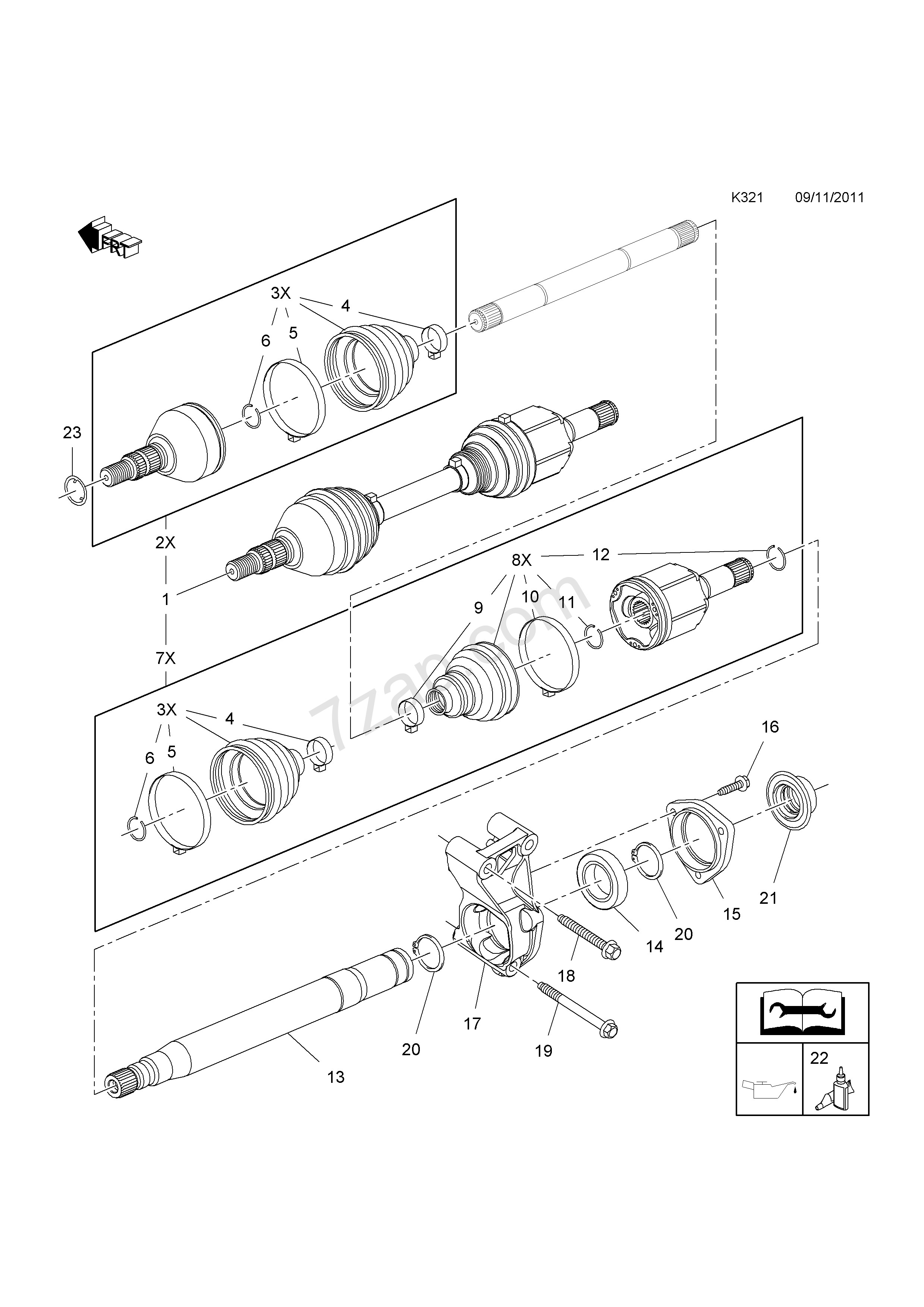 Car Front Axle Diagram Front Axle Drive Shaft [used with Af40 6 Automatic Transmission Of Car Front Axle Diagram