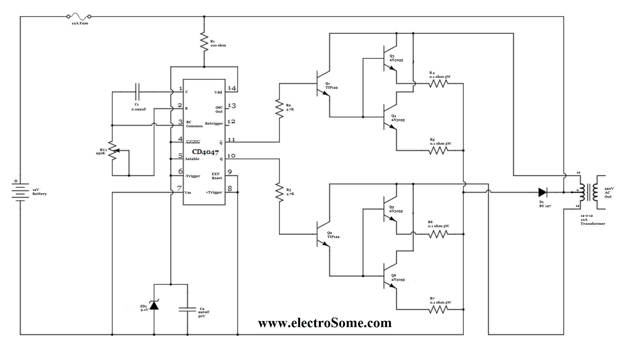 Car Inverter Circuit Diagram Best Inverter Basic Circuit Diagram Diagram Of Car Inverter Circuit Diagram