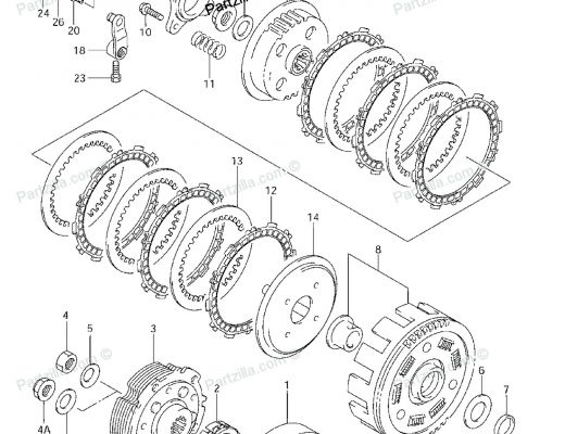 Clutch Parts Diagram Suzuki atv 2004 Oem Parts Diagram for Clutch Model K3 Partzilla