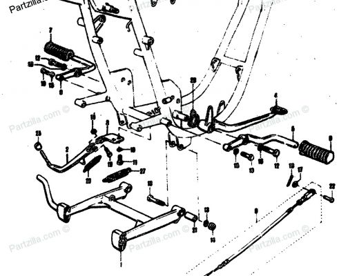 Drum Brake assembly Diagram Suzuki Motorcycle 1969 Oem Parts Diagram for Center Stand Side Stand