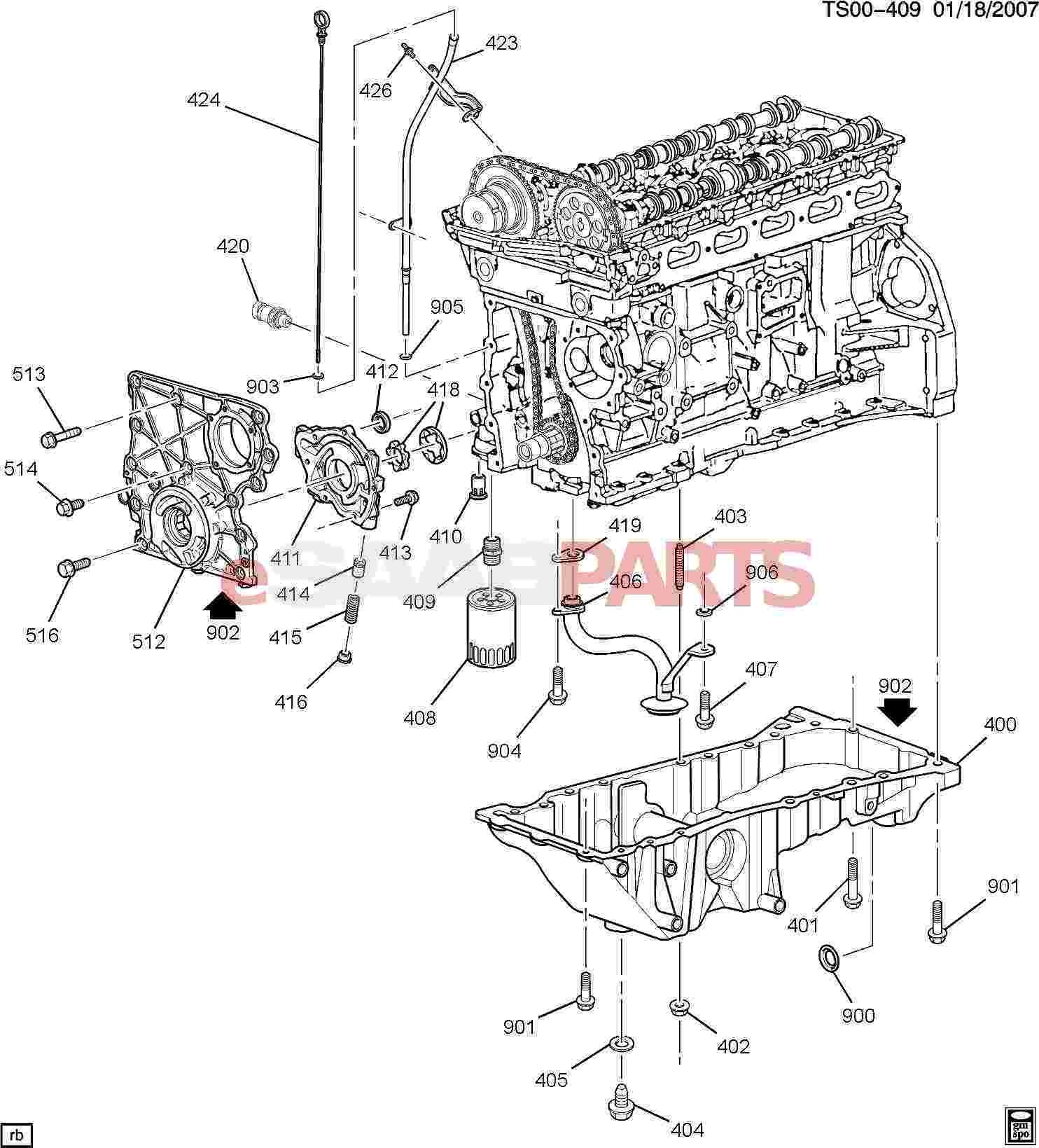 Engine Lubrication System Diagram Esaabparts Saab 9 7x Engine Parts Engine Internal 4 2s Of Engine Lubrication System Diagram
