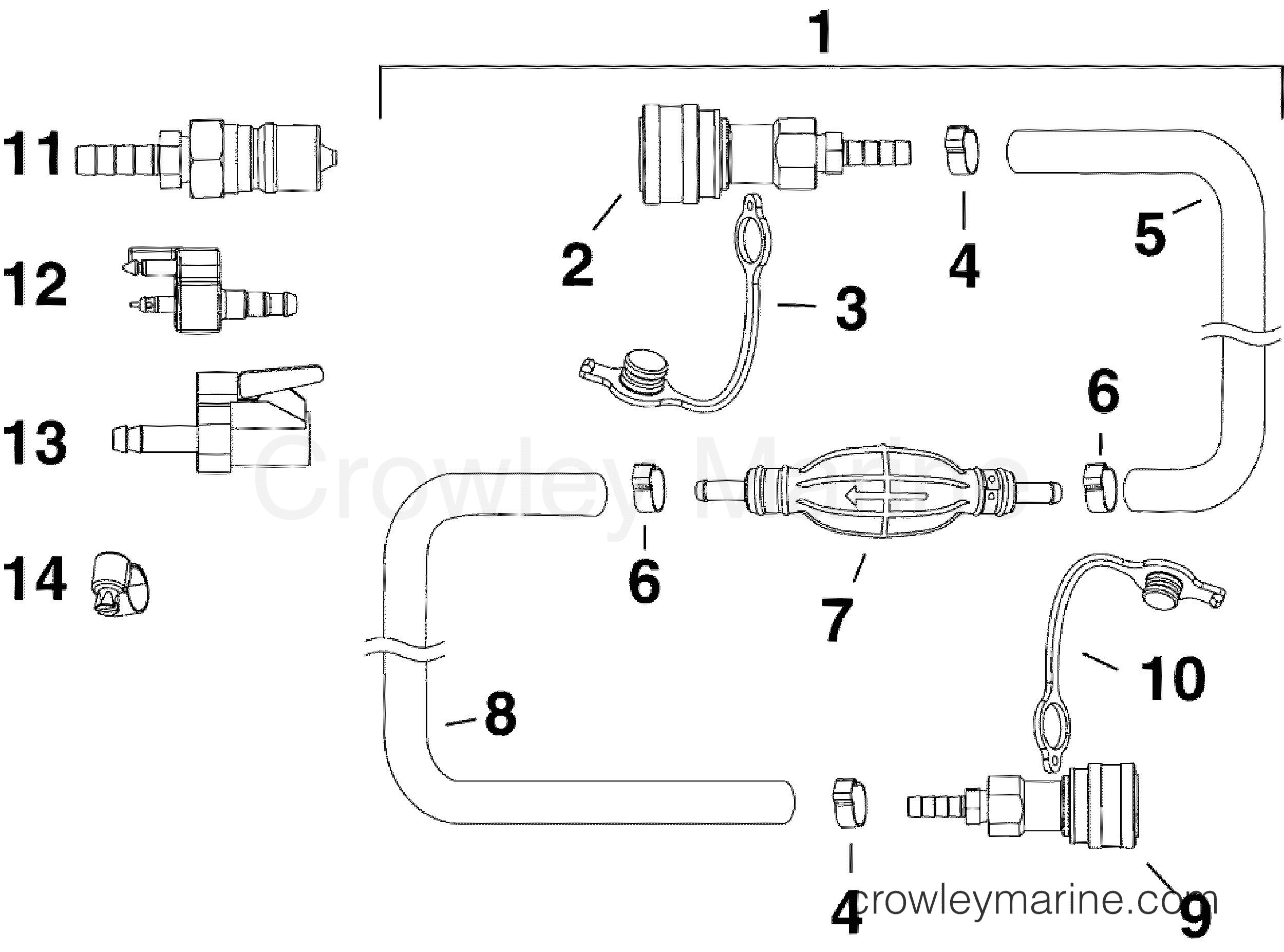 Evinrude Outboard Parts Diagram Fuel Hose & Primer Bulb assy Ab Evinrude Outboards 55 Mfe Of Evinrude Outboard Parts Diagram