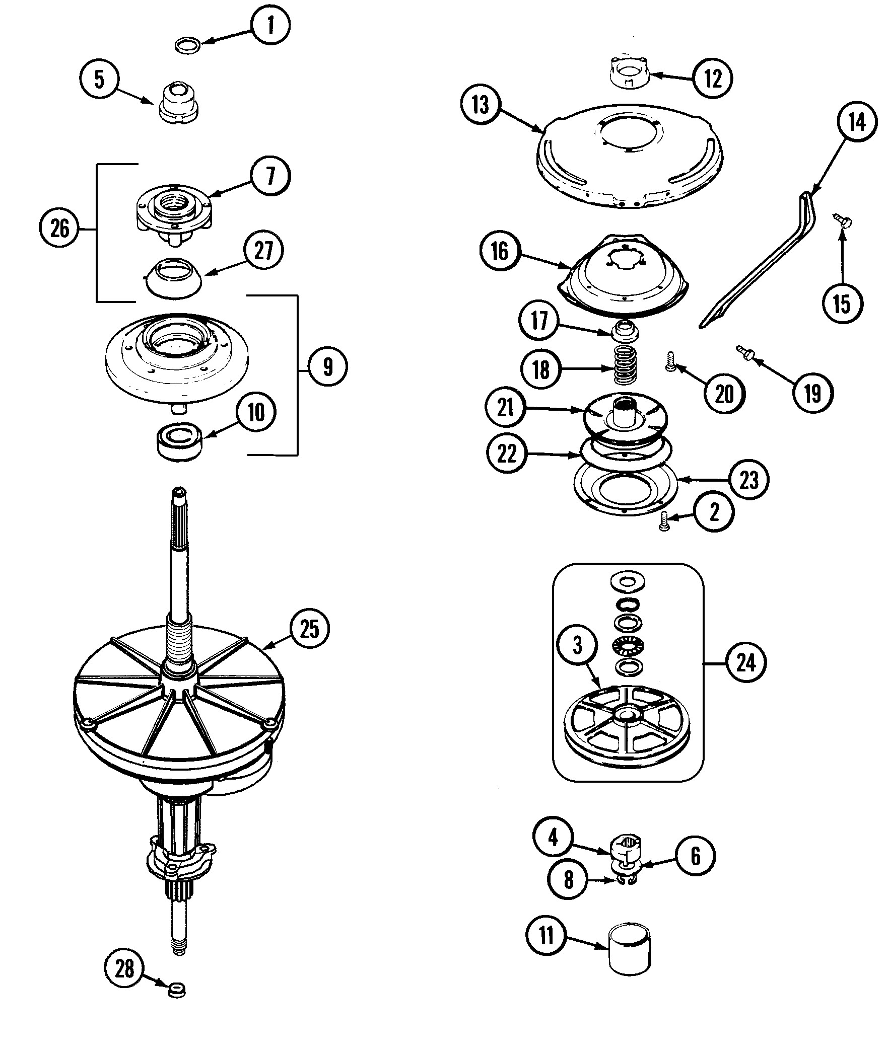 Frigidaire Washer Parts Diagram Maytag Model Mav6057awq Residential Washers Genuine Parts Of Frigidaire Washer Parts Diagram