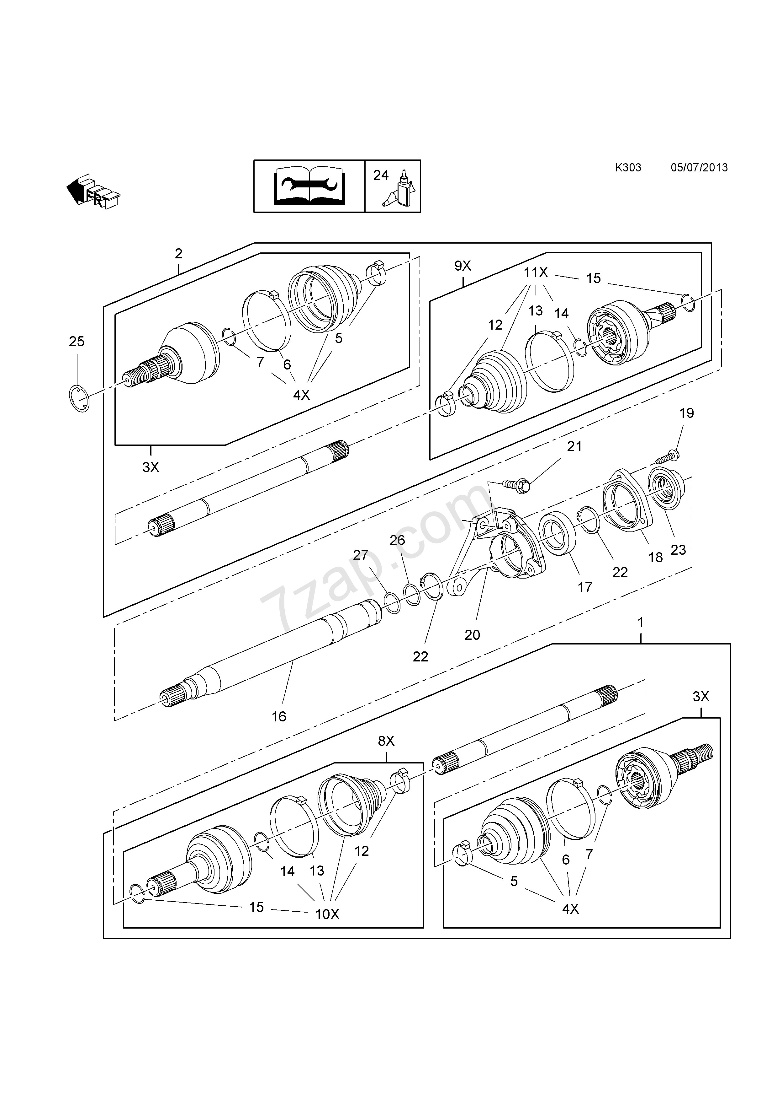 Front Wheel Drive Transmission Diagram Front Axle Drive Shaft [used with M32 Manual Transmission A20dtc Of Front Wheel Drive Transmission Diagram