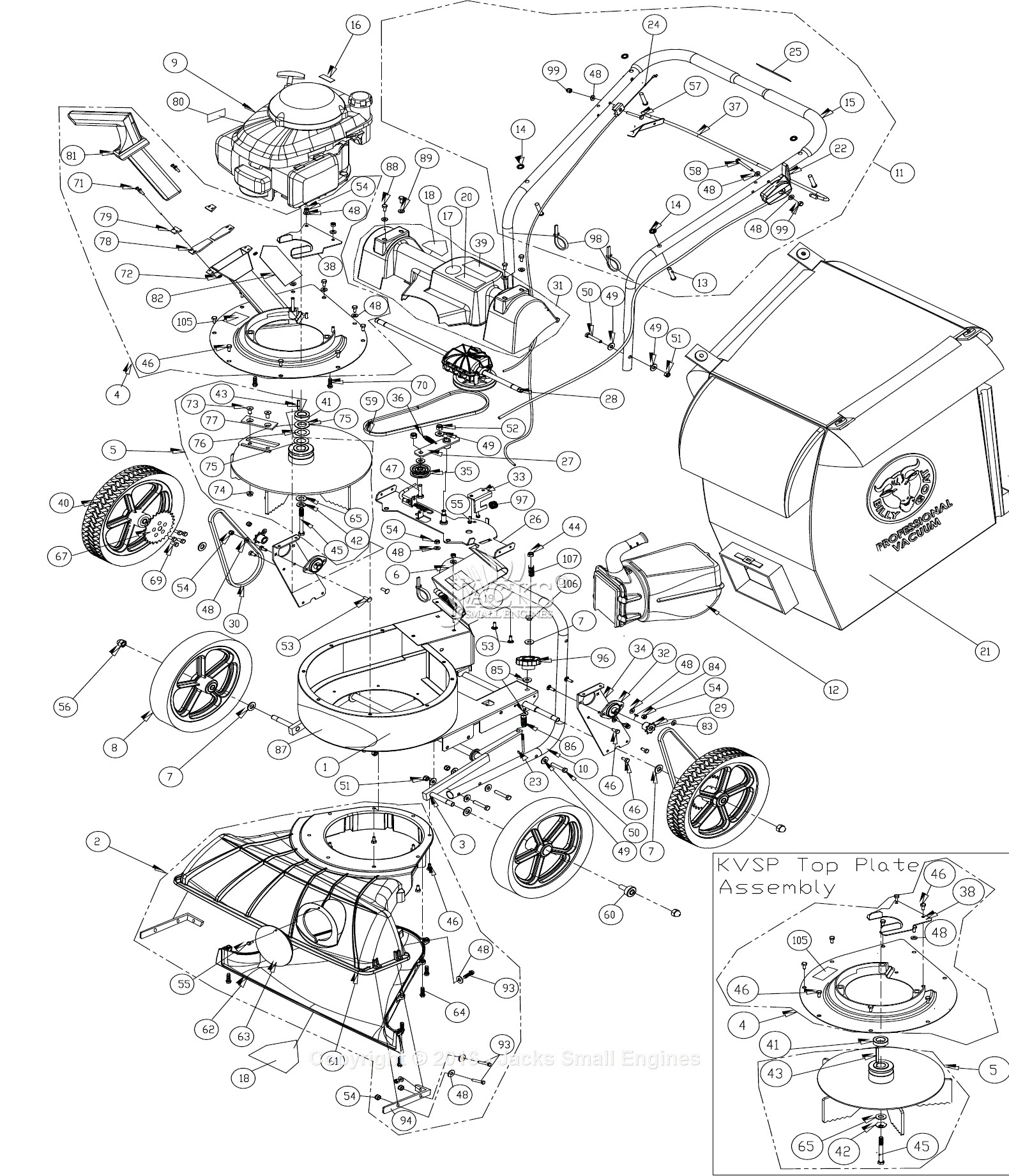 Honda Elite 80 Parts Diagram Billy Goat Tkv650sph Parts Diagram for Full assembly Of Honda Elite 80 Parts Diagram