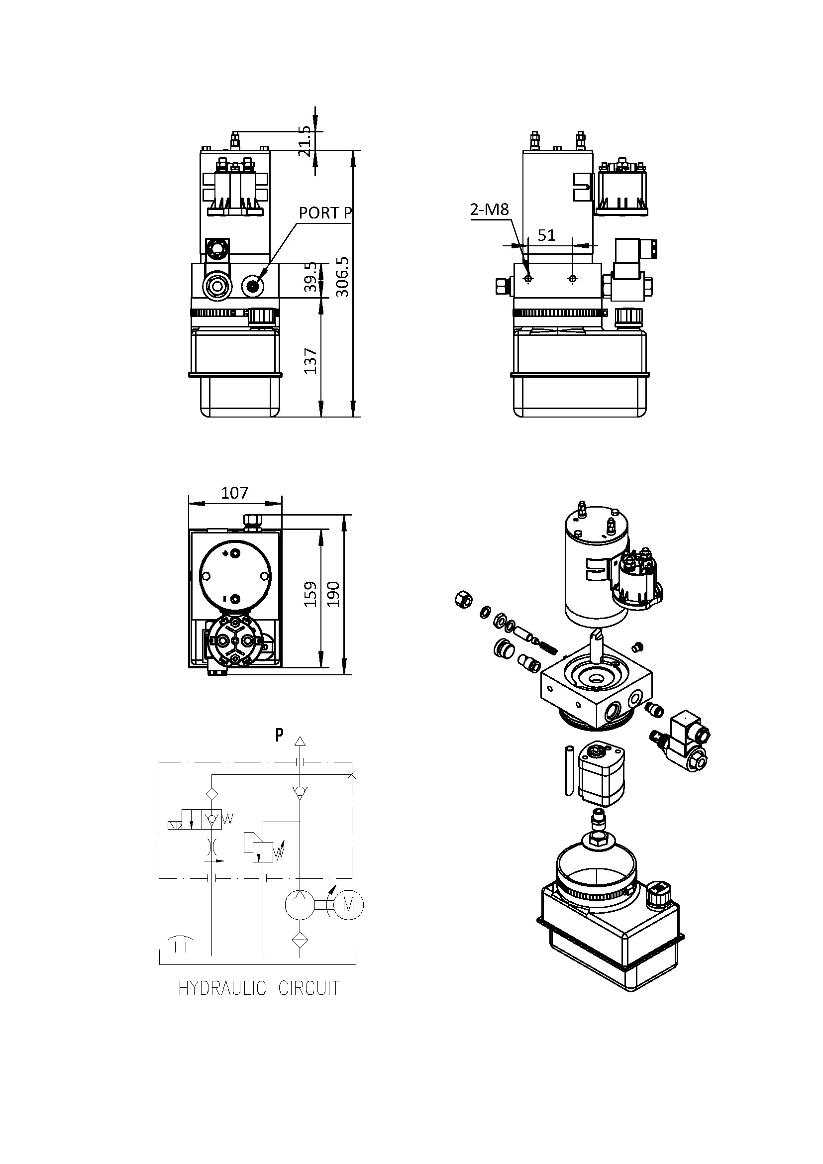 Hydraulic Pump Diagram Monarch Hydraulic Pump Parts solenoid Small 12v Power Unit Wiring Of Hydraulic Pump Diagram