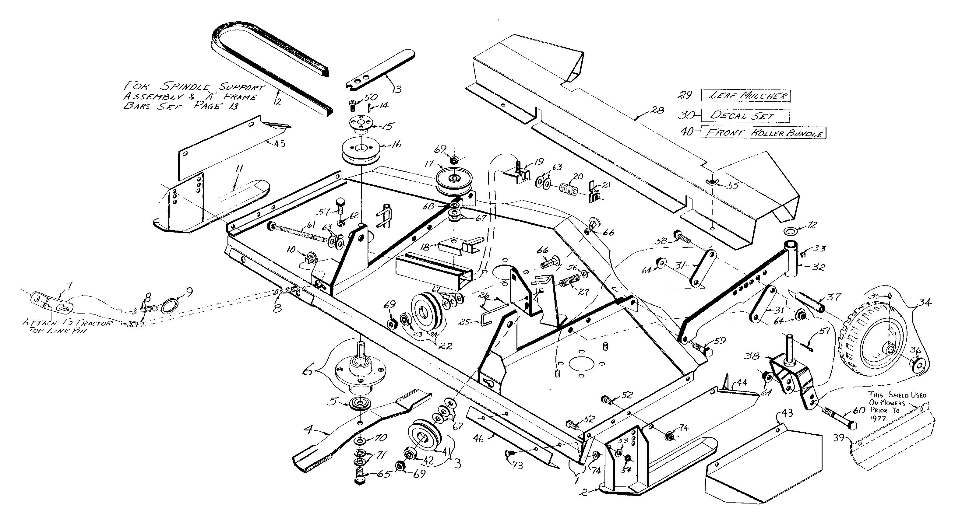 Leaf Spring assembly Diagram Woods Rm59k 1 Rearmount Finish Mower Main Frame assembly assembly Of Leaf Spring assembly Diagram
