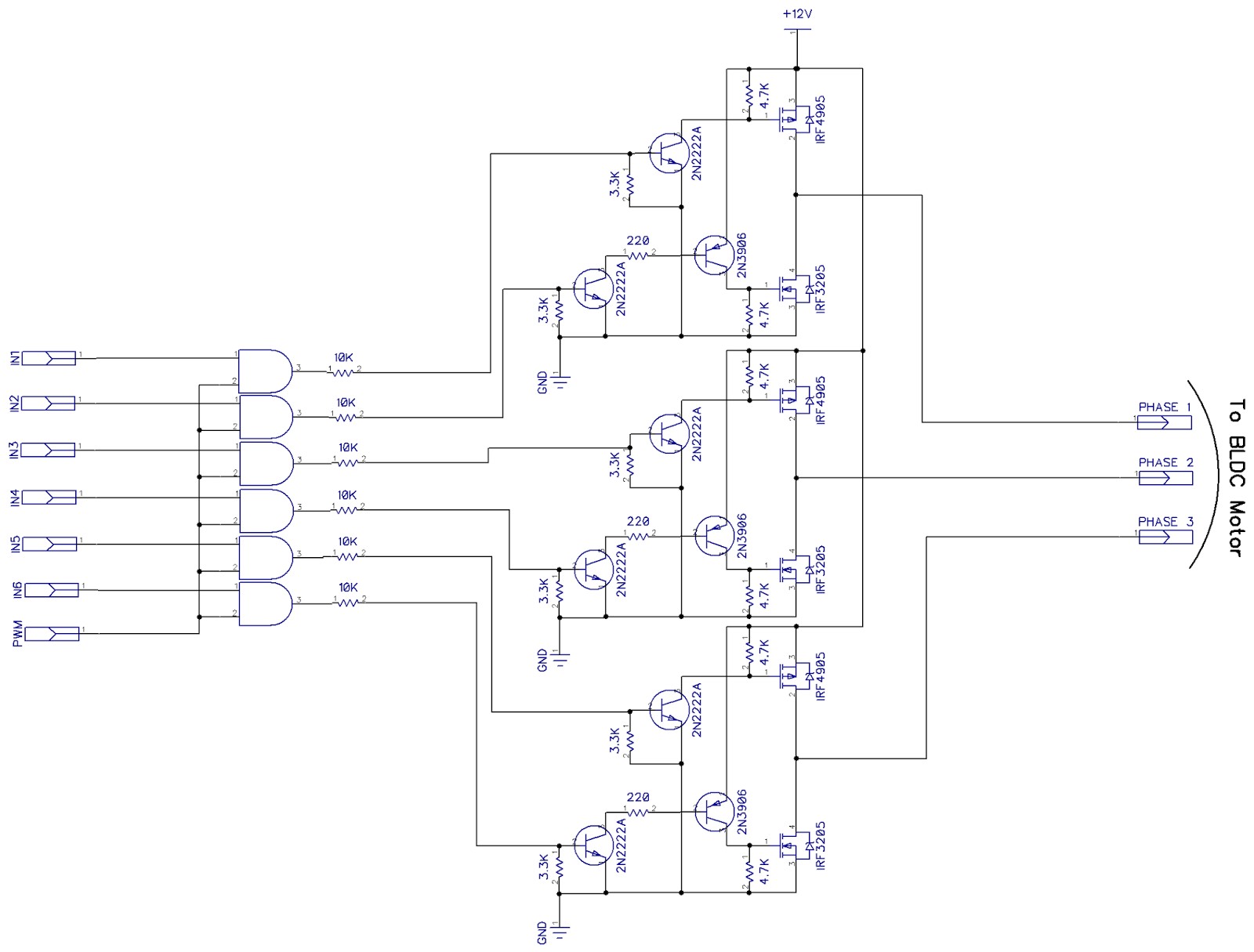 Motor Wiring Diagram 3 Phase Bldc Motor Controller Using Arduino Three Phase Bridge Wiring Of Motor Wiring Diagram 3 Phase