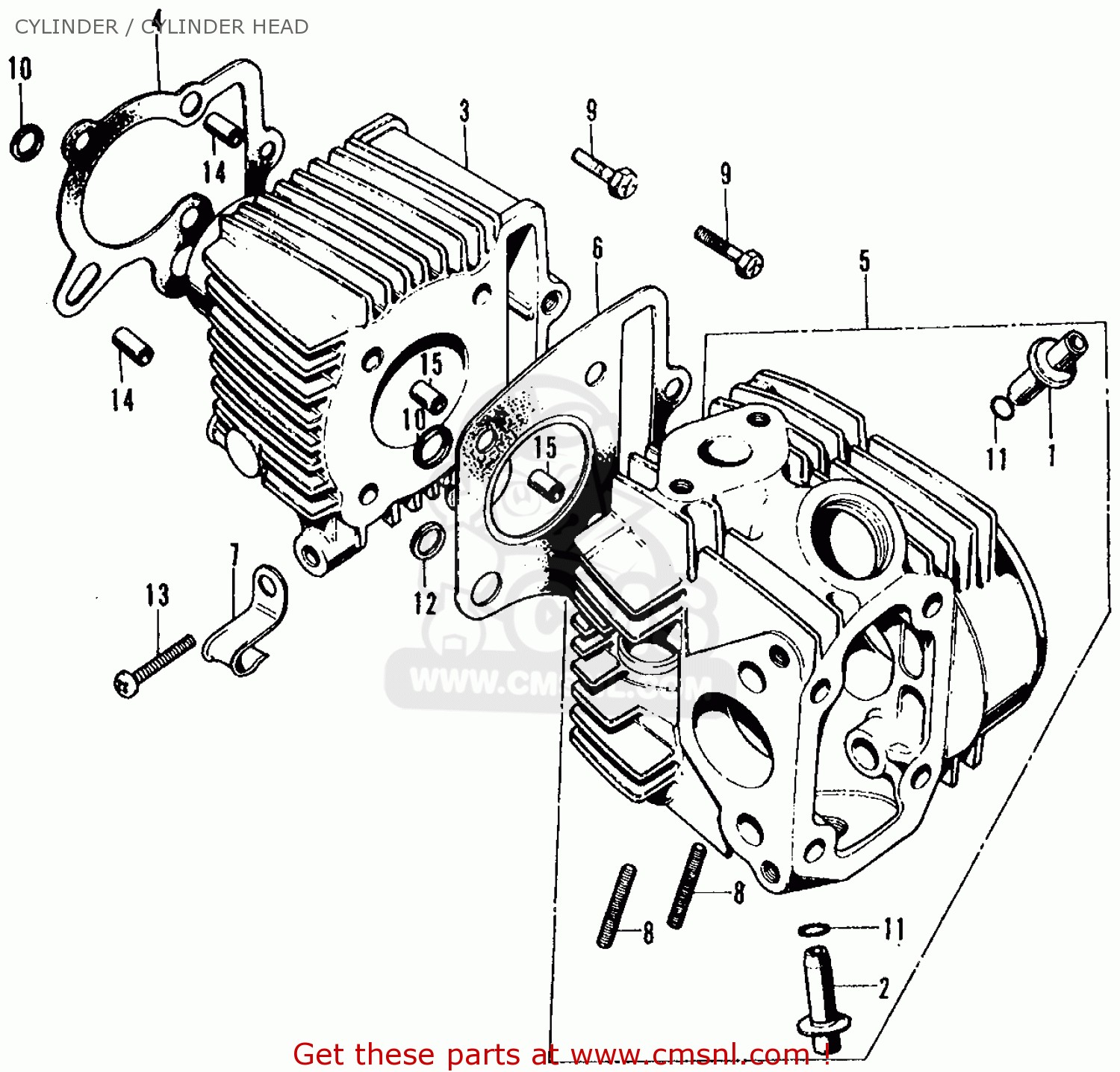Motorcycle Cd70 Engine Diagram Honda Ct70 Trail 70 1972 Ct70k1 Usa Cylinder Cylinder Head Of Motorcycle Cd70 Engine Diagram