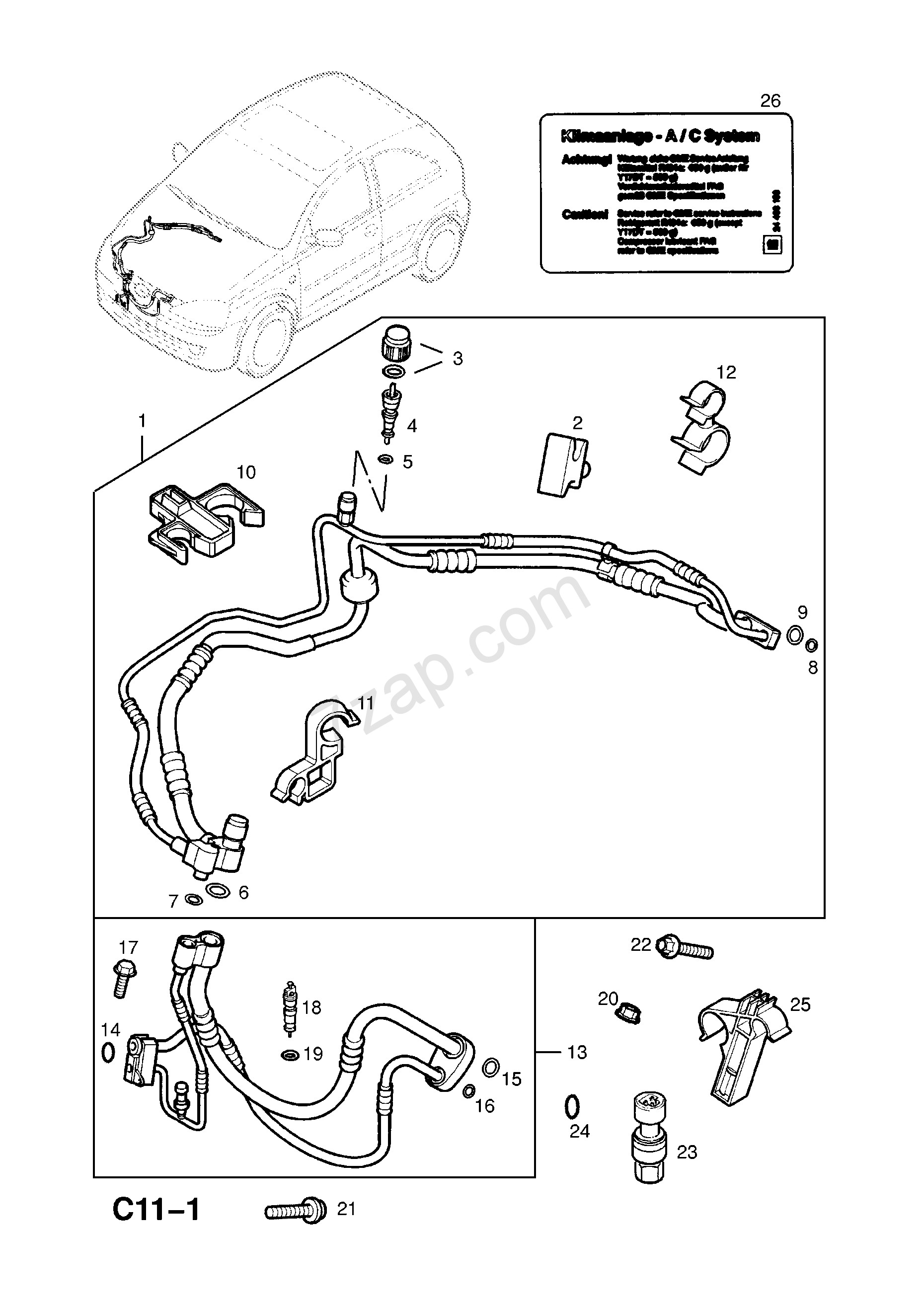 Opel Corsa Engine Diagram Refrigerant Hose and Liquid Pipes Contd [z10xe[lw3] Petrol Engine Of Opel Corsa Engine Diagram