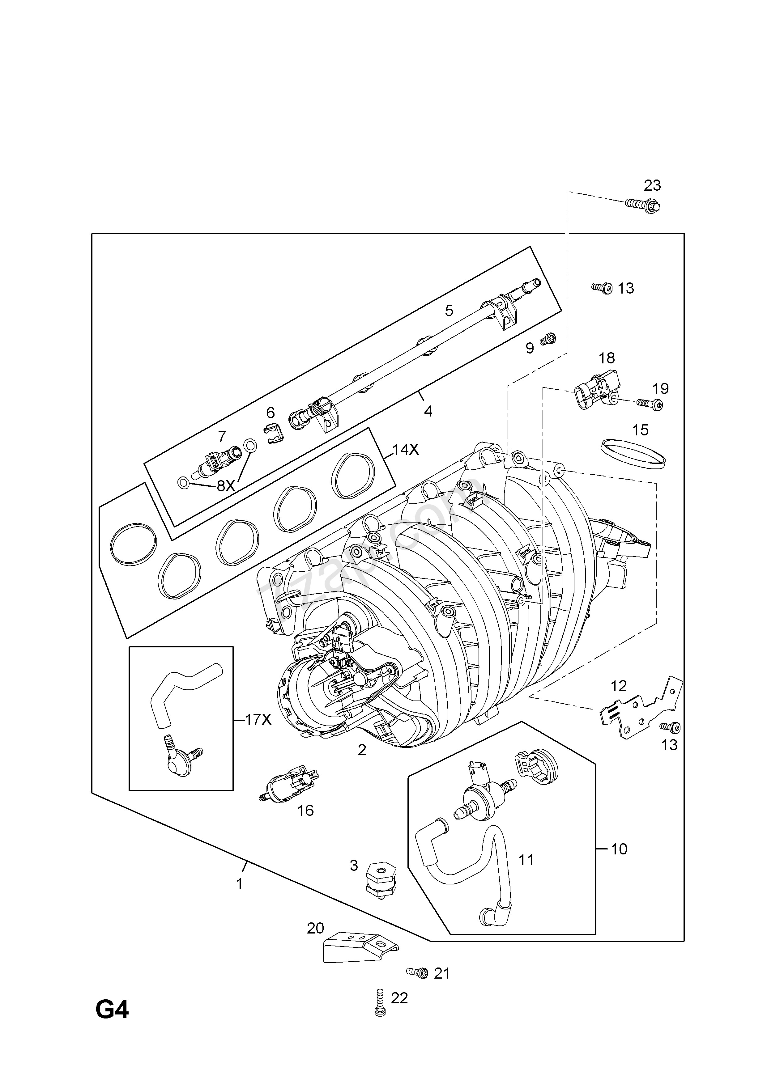 Vauxhall Zafira Engine Diagram Induction Manifold [z18xer[2h0] Petrol Engine] Opel Zafira B Of Vauxhall Zafira Engine Diagram