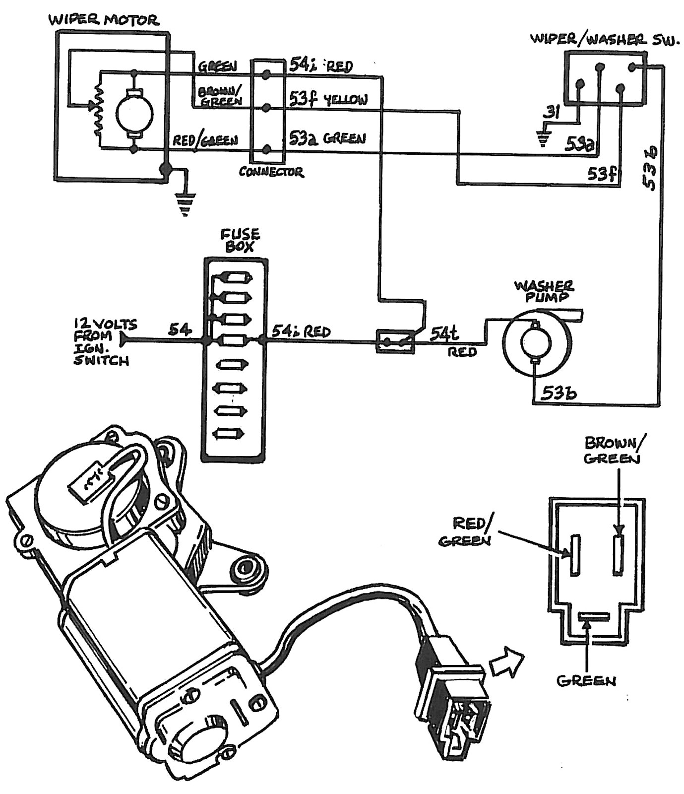 Wiper Motor Diagram Windshield Wiper Motor Wiring Diagram Fitfathers Me Inside Blurts