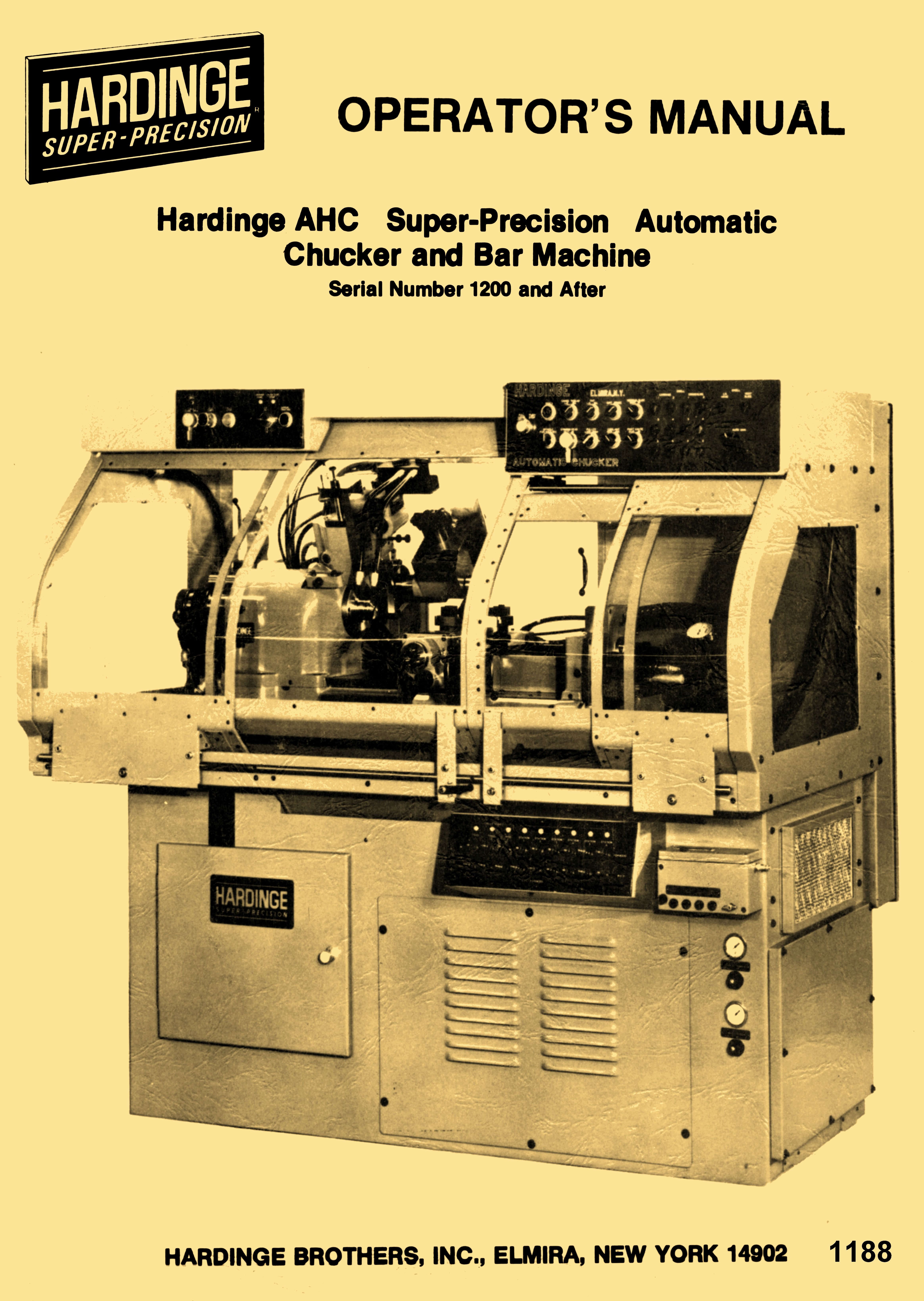 Atlas Lathe Parts Diagram Hardinge Ahc Automatic Chucking & Bar Machine Lathe Operators Manual Of Atlas Lathe Parts Diagram