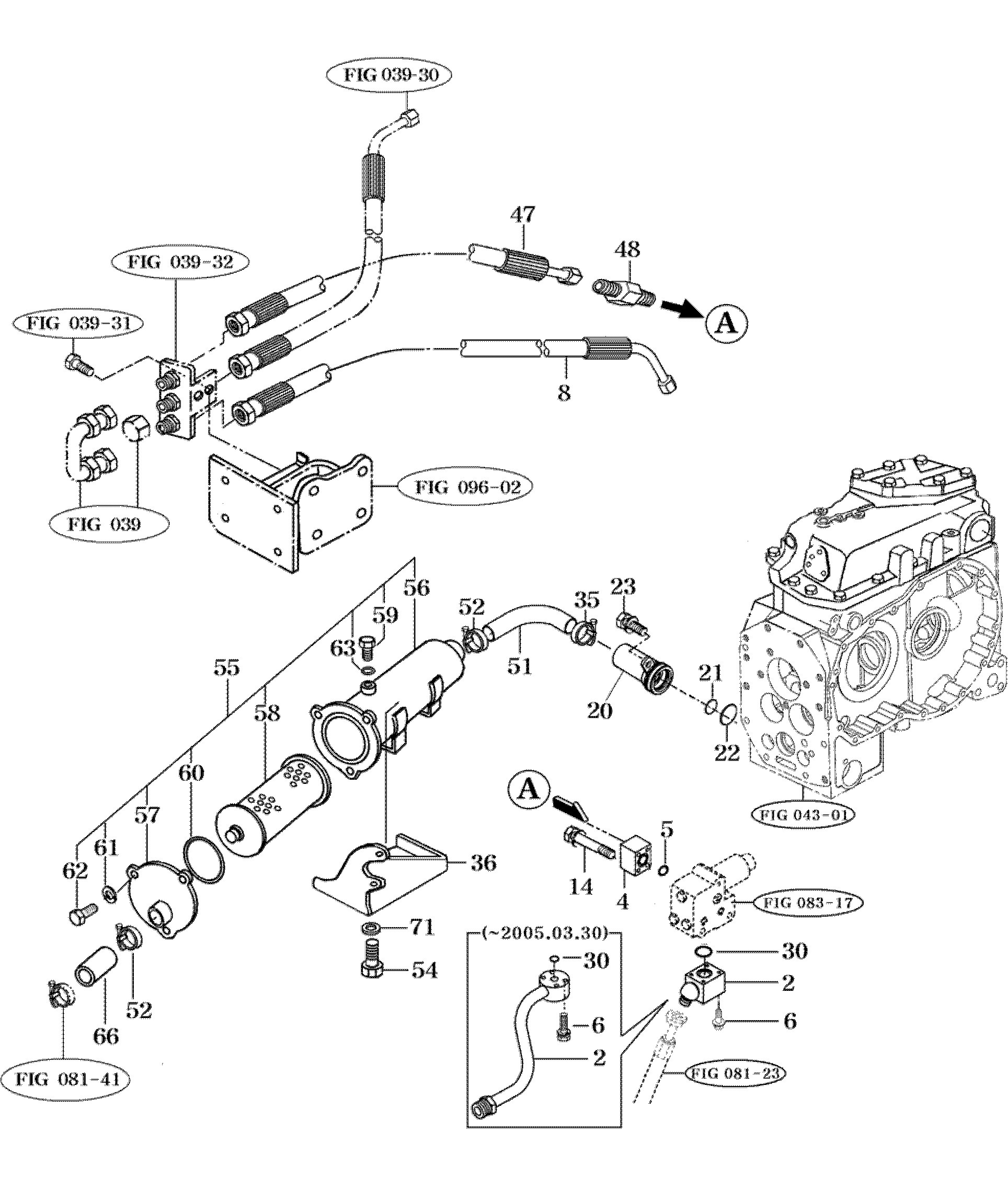 Engine Transmission Diagram Hydraulic Pipe 2 Drum Type T450nc Tym Tractors Of Engine Transmission Diagram