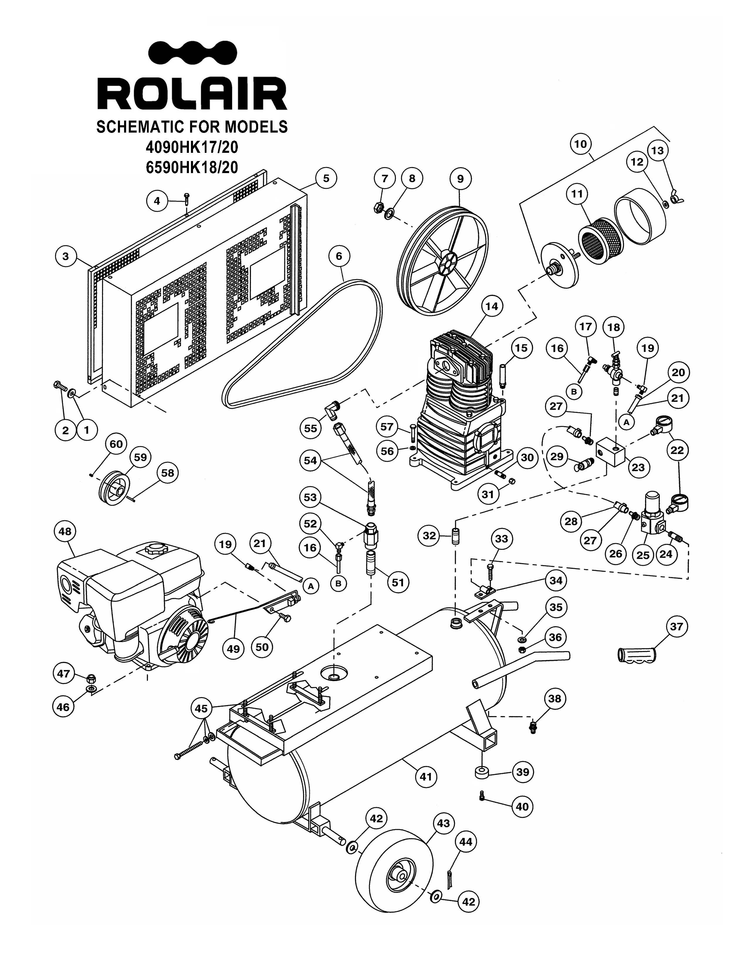 Honda Gx120 Parts Diagram 6590hk1820 6590hk18 20 Rolair Air Pressor Parts Of Honda Gx120 Parts Diagram
