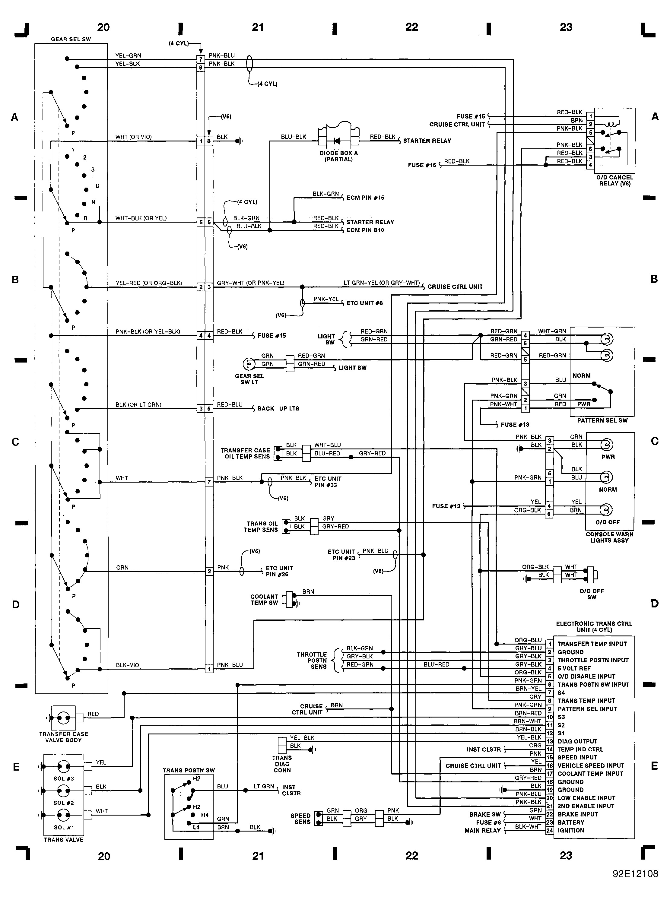 Isuzu Rodeo Engine Diagram 91awd to Transmission Wiring Diagram B2network