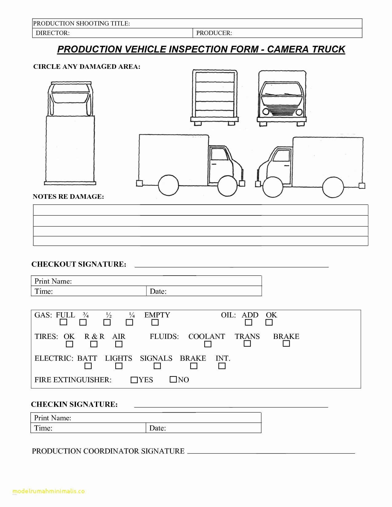 Truck Damage Diagram