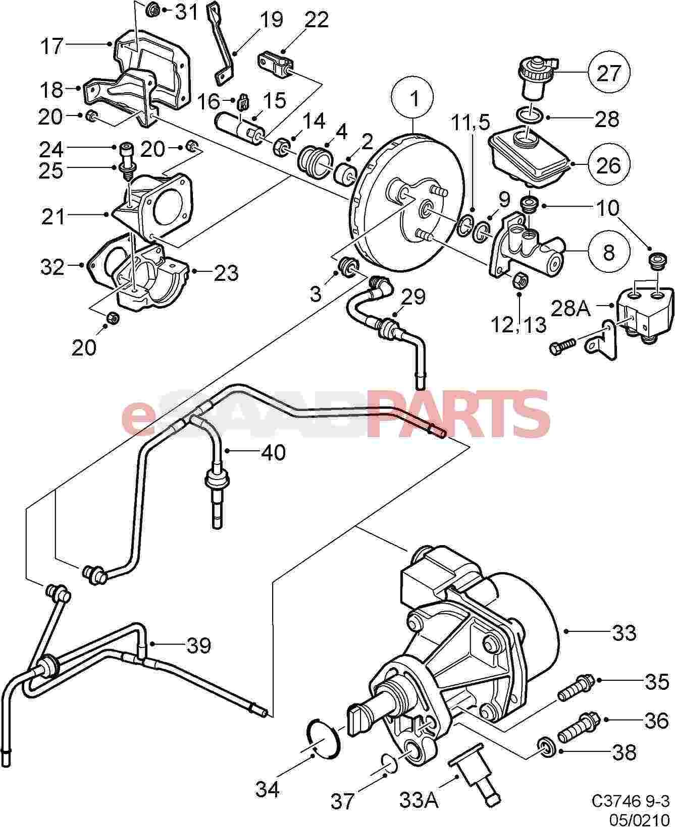 Vacuum Brake Booster Diagram ] Saab Nipple Genuine Saab Parts From Esaabparts Of Vacuum Brake Booster Diagram