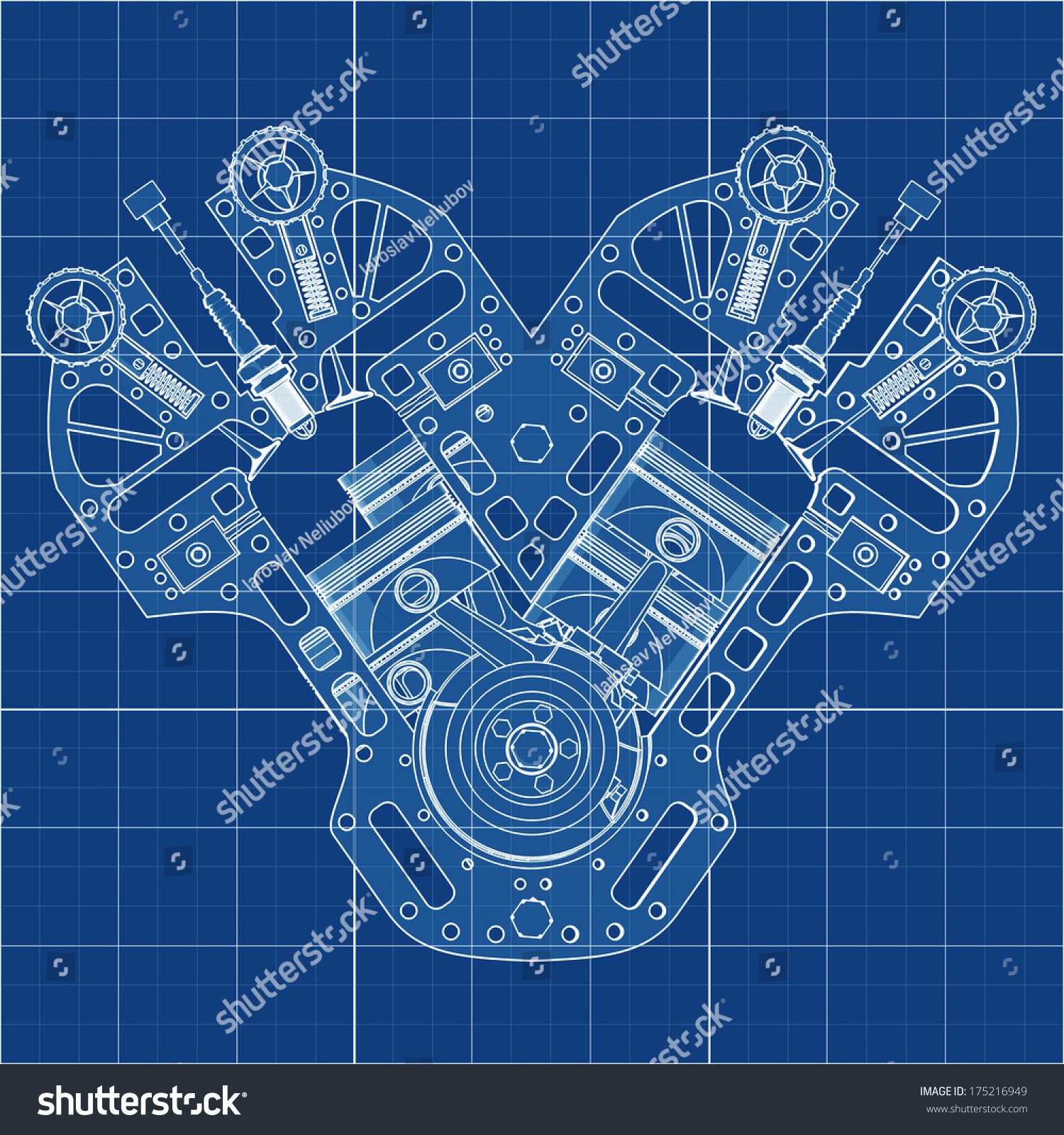 Animated V8 Engine Diagram V 8 Car Engine Cad Cartoon White Stock Illustration Of Animated V8 Engine Diagram