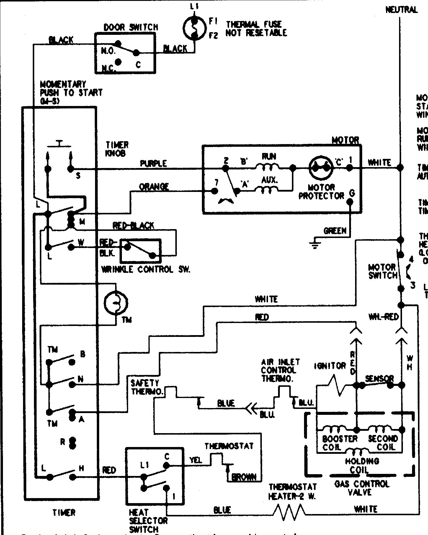 Amana Dryer Parts Diagram Wiring Diagram for Ge Dryer Door Switch Reference Diagram Amana Of Amana Dryer Parts Diagram