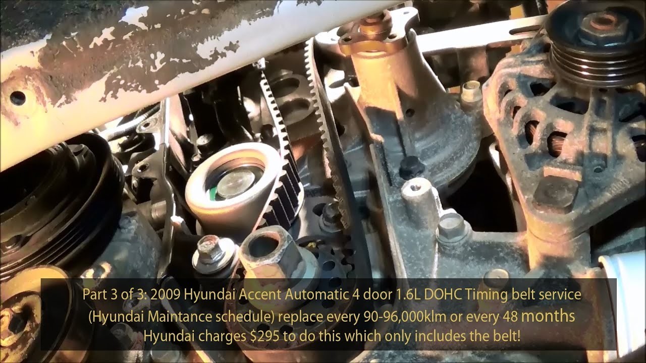 Dohc Engine Diagram 2009 Hyundai Accent 1 6l Gls Dohc Timing Belt Service Part 3 Of 3 Of Dohc Engine Diagram