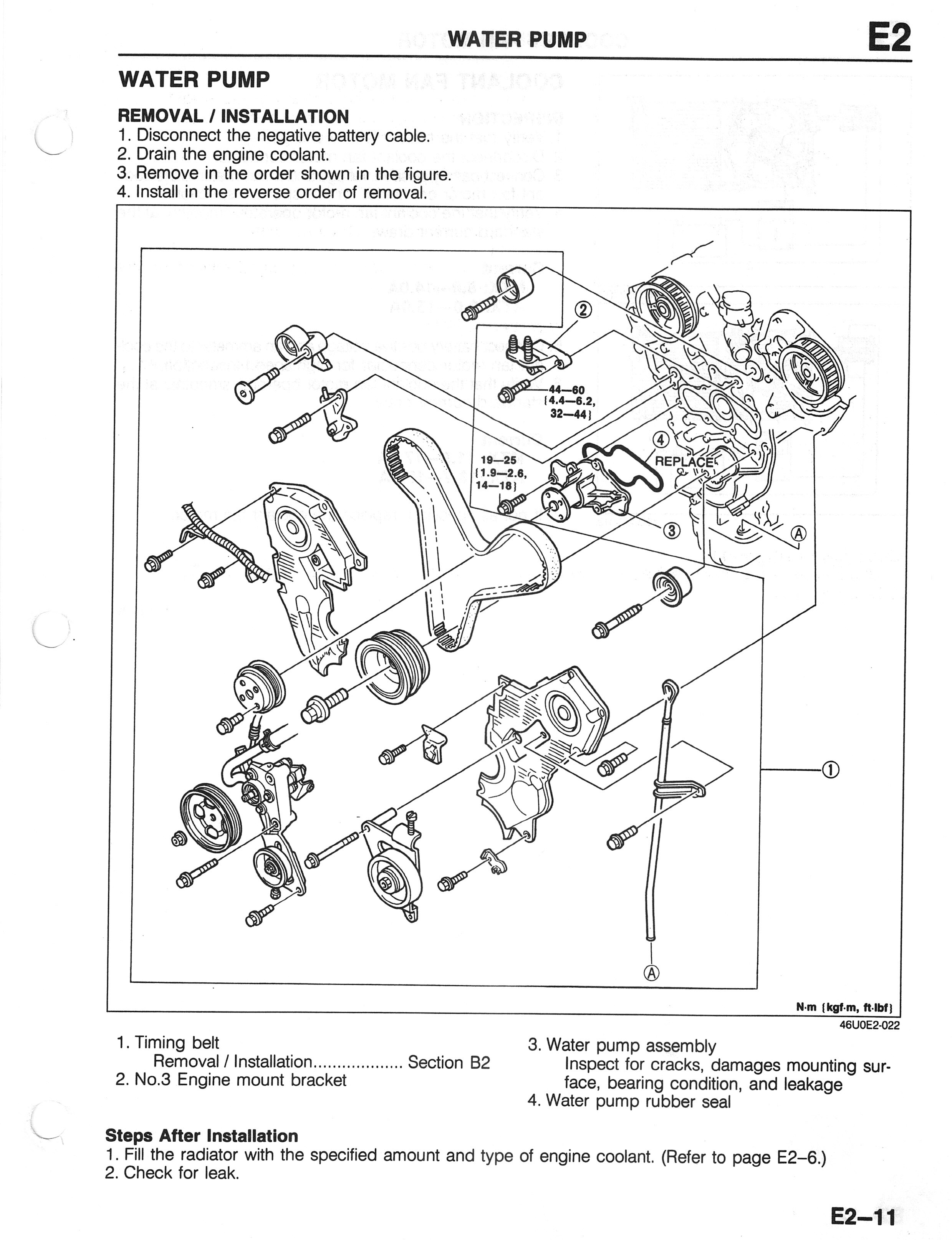 Engine Water Pump Diagram is It the Water Pump 1993 2002 2 5l V6 Mazda626 forums Of Engine Water Pump Diagram