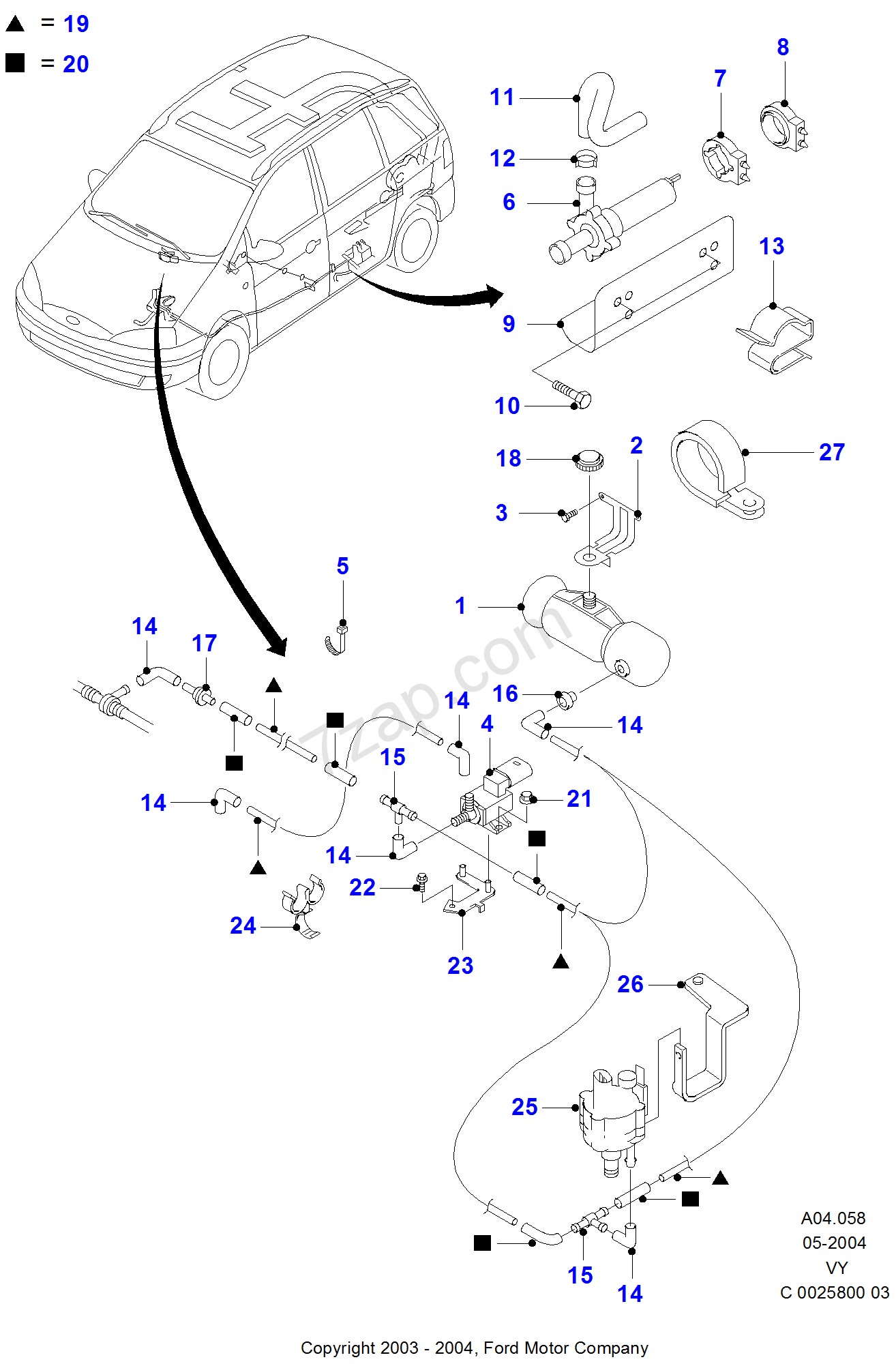Ford Galaxy Engine Diagram Engine and Cab Pre Heater ford Galaxy 2000 2006 Vy