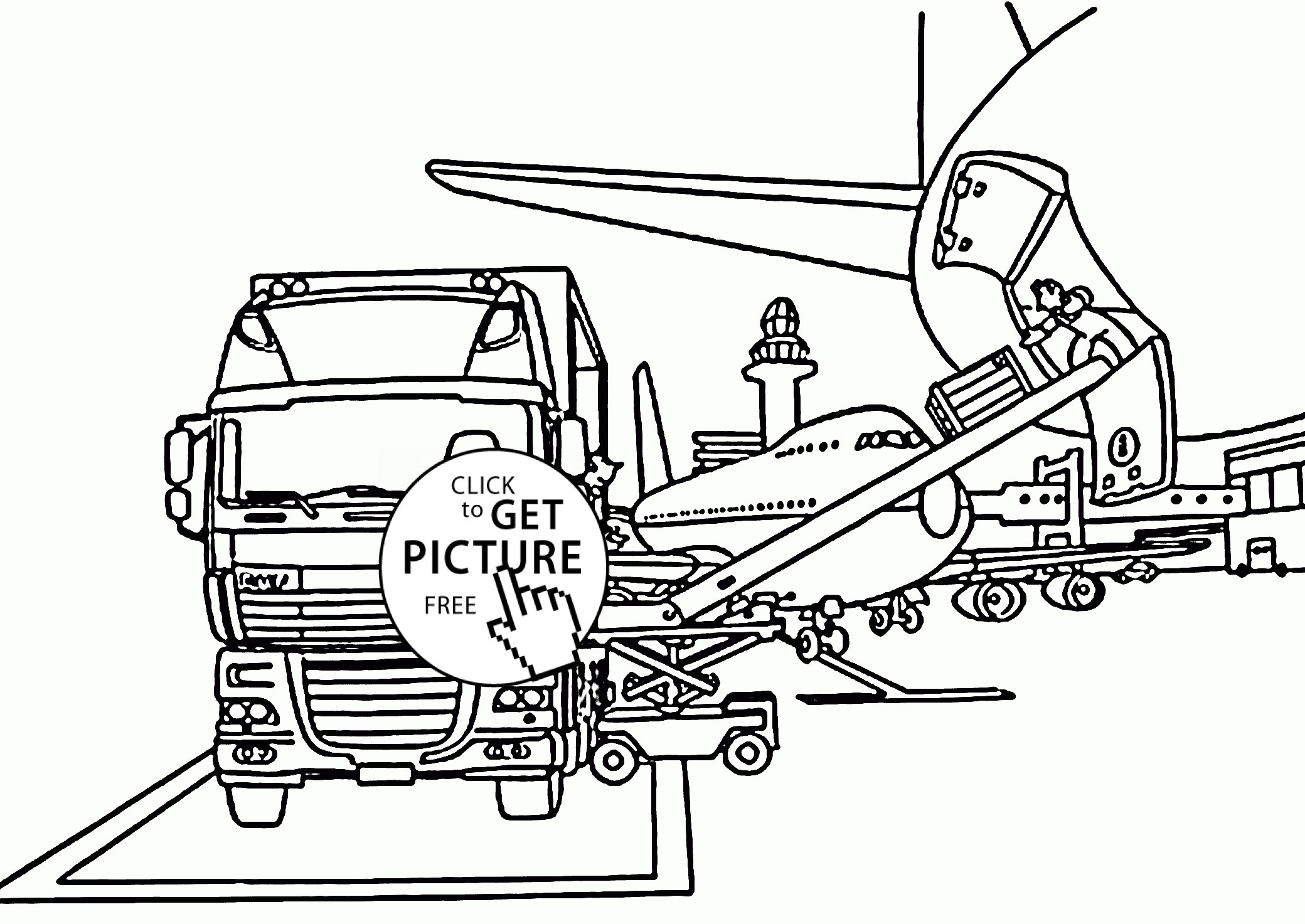 Garbage Truck Diagram Box Truck In the Airport Coloring Page for Kids Transportation Of Garbage Truck Diagram