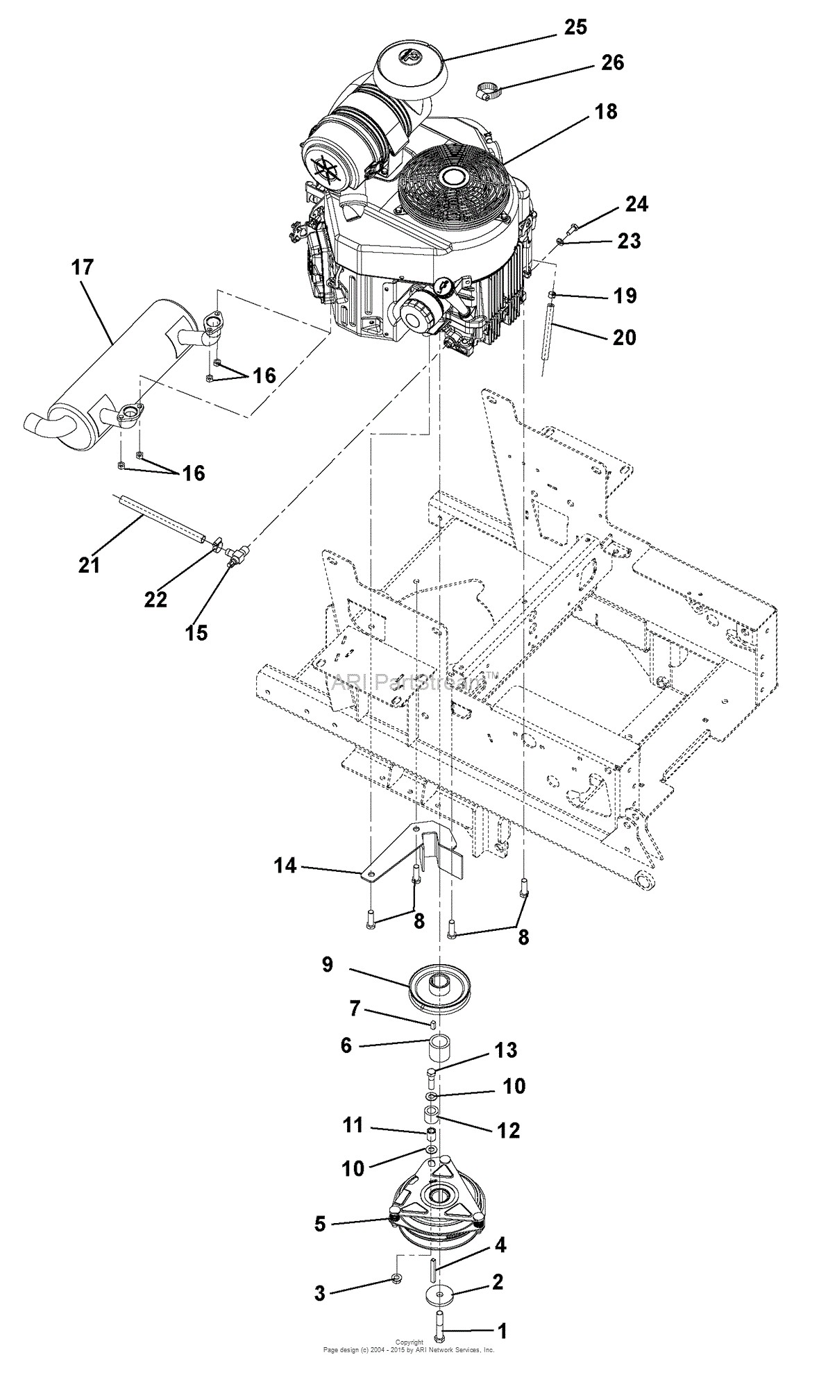 Kawasaki Lawn Mower Engine Parts Diagrams Gravely Pm152i Kawasaki 52&quot; Deck Parts Diagram