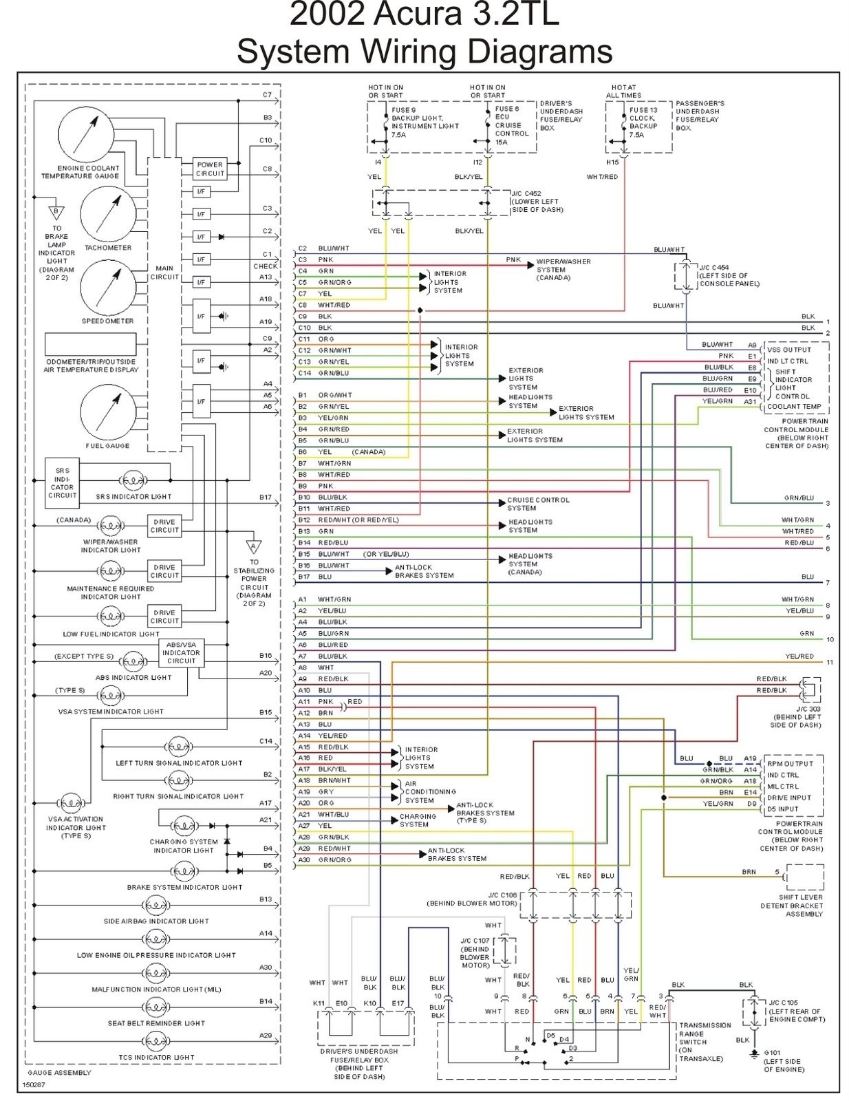 2000 Acura Tl Engine Diagram Fuse Box Acura Tl 2000 Wiring Diagram Inside Of 2000 Acura Tl Engine Diagram