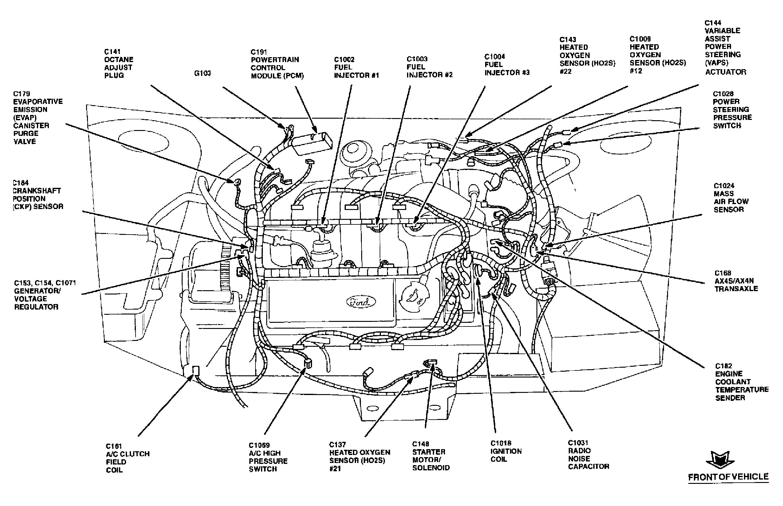 2001 ford Windstar Engine Diagram 1998 ford Taurus Engine Diagram Wiring Diagram New Of 2001 ford Windstar Engine Diagram