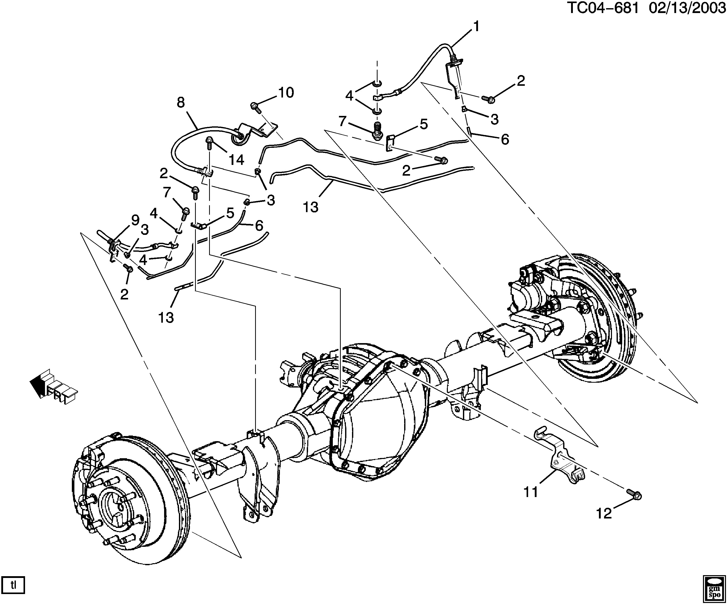 2002 Chevy Avalanche Parts Diagram Avalanche 1500 2wd Brake Lines Rear Chevrolet Epc Line Of 2002 Chevy Avalanche Parts Diagram