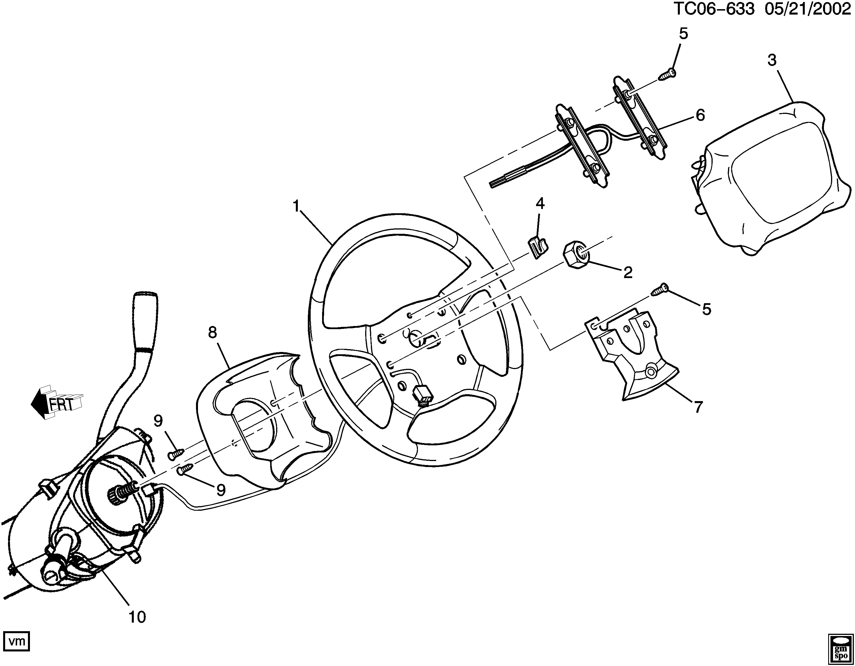 2002 Chevy Avalanche Parts Diagram Avalanche 1500 4wd Steering Wheel & Horn Parts Chevrolet Epc Of 2002 Chevy Avalanche Parts Diagram