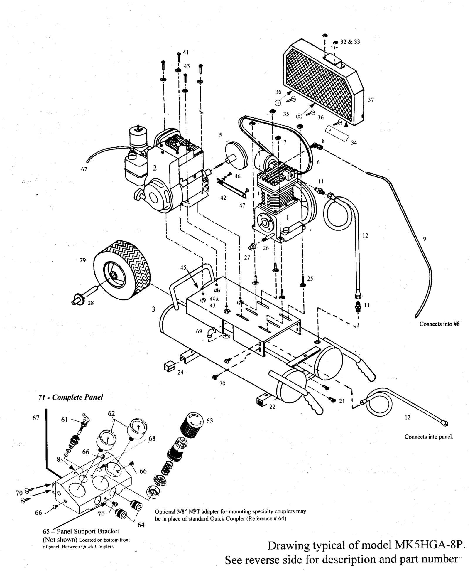 Air Compressor Parts Diagram Emglo Mk5hga 8p Air Pressor Parts Of Air Compressor Parts Diagram
