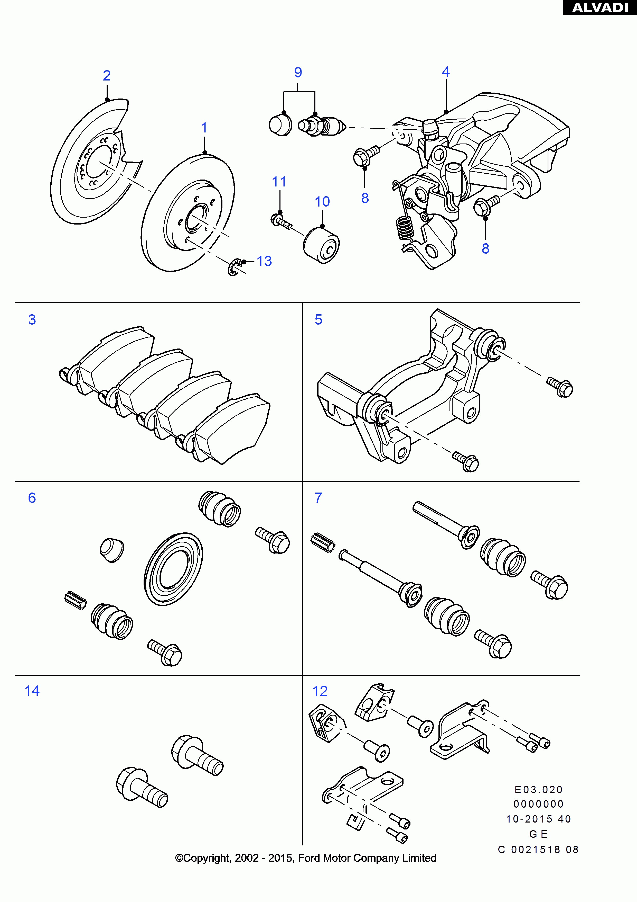 Car Brake assembly Diagram ford Rear Brake Discs and Calipers