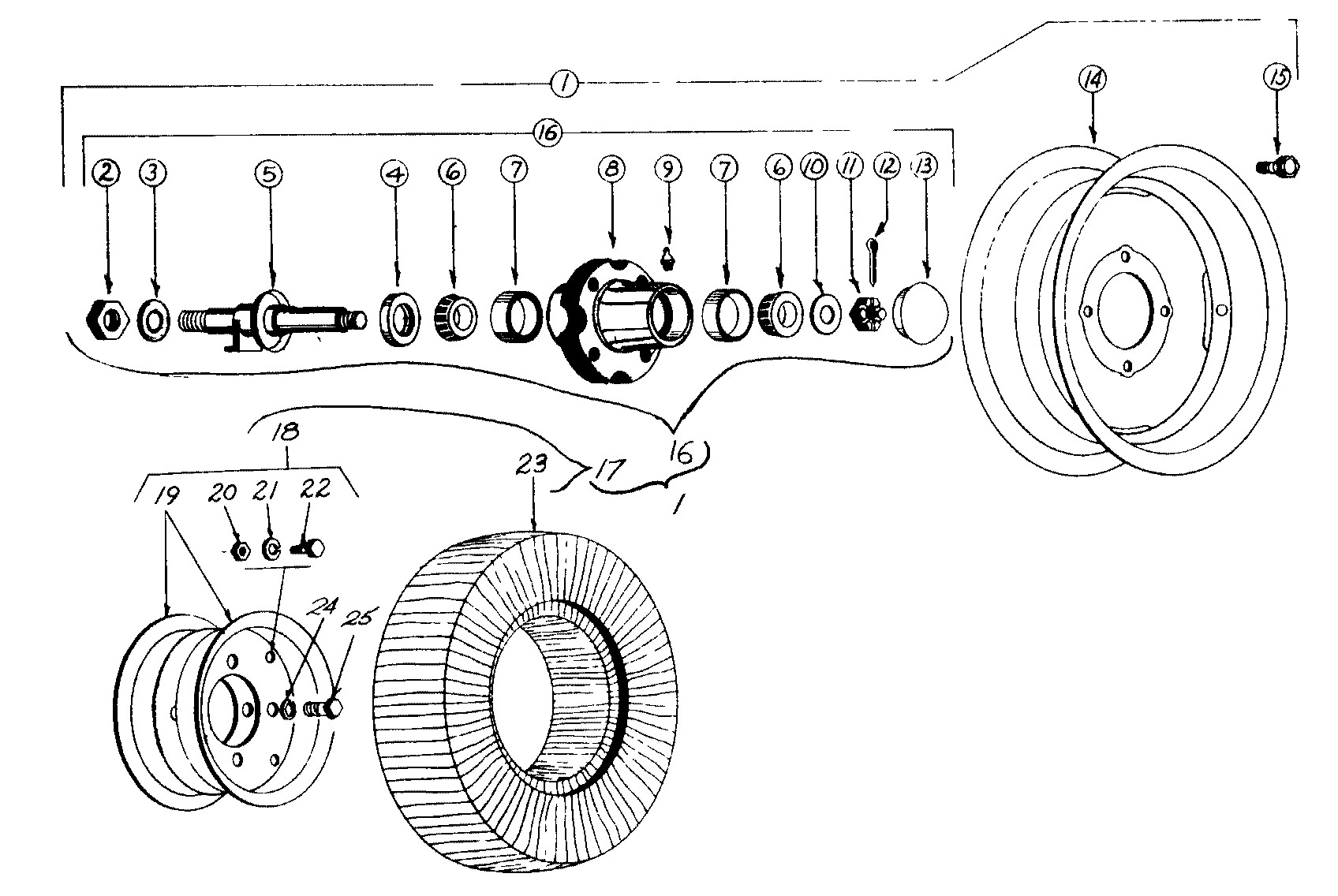 Diagram Of Car Wheel and Axle Woods 2090 1 Multi Spindle Cutter Tire Hub and Axle assembly Of Diagram Of Car Wheel and Axle