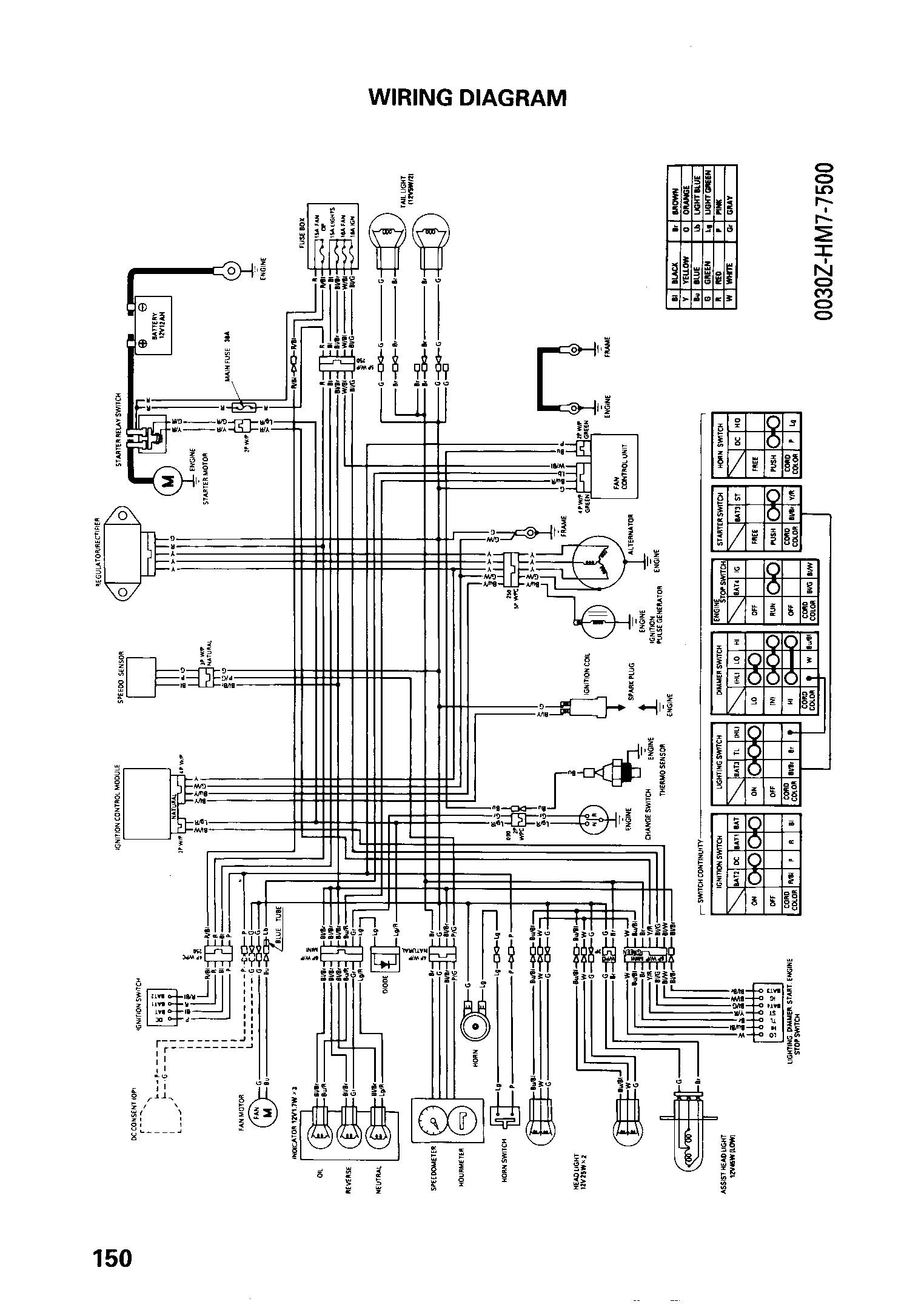 Honda atv Parts Diagram 2001 Honda Rancher 350 Wiring Diagram Of Honda atv Parts Diagram