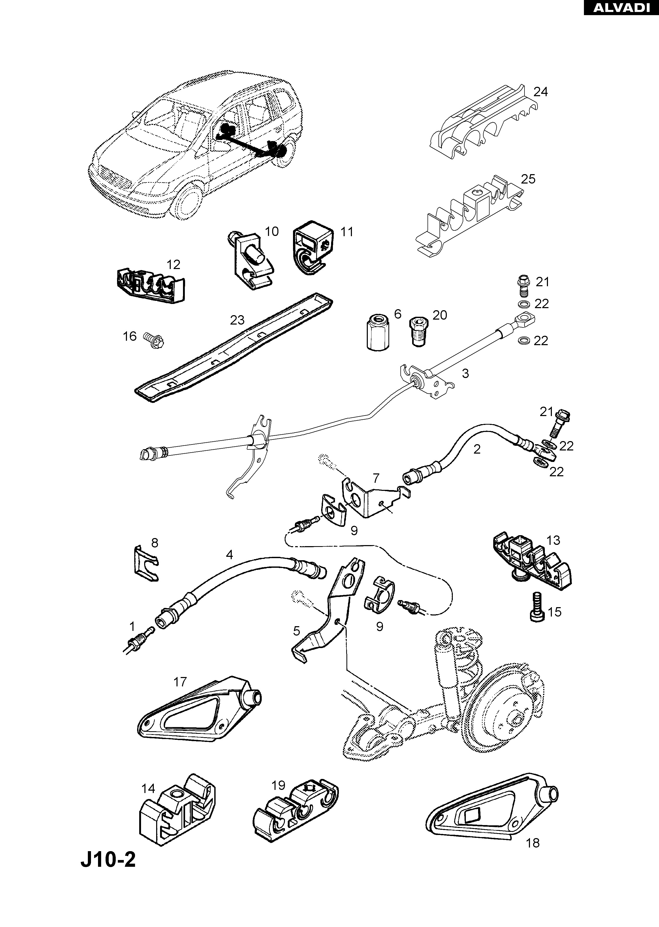 Rear Brake System Diagram Opel Brake Pipes and Hoses Contd Of Rear Brake System Diagram